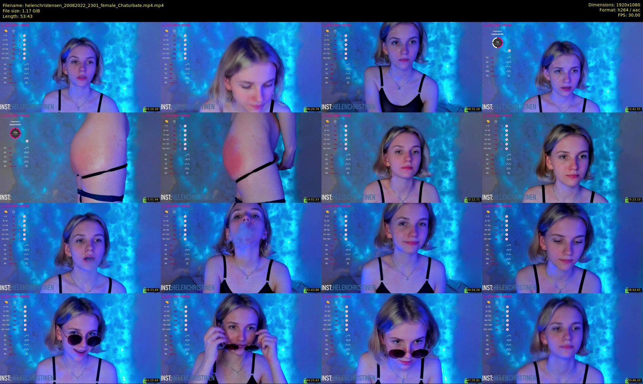 helenchristensen — 54 minute Chaturbate female cam show recording, 1080p, Aug 20, 2022