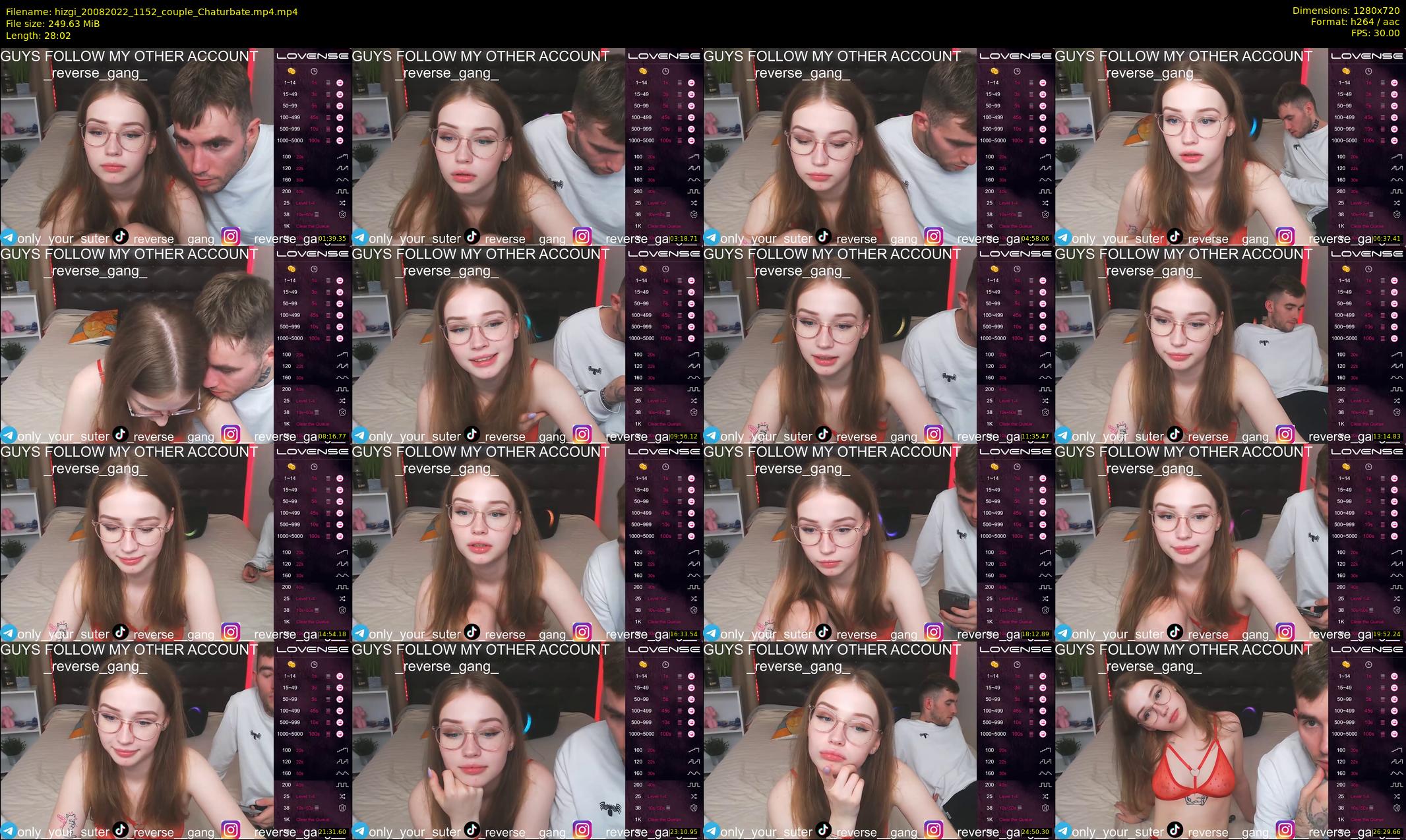 hizgi — 29 minute Chaturbate couple cam show recording, 720p, Aug 20, 2022