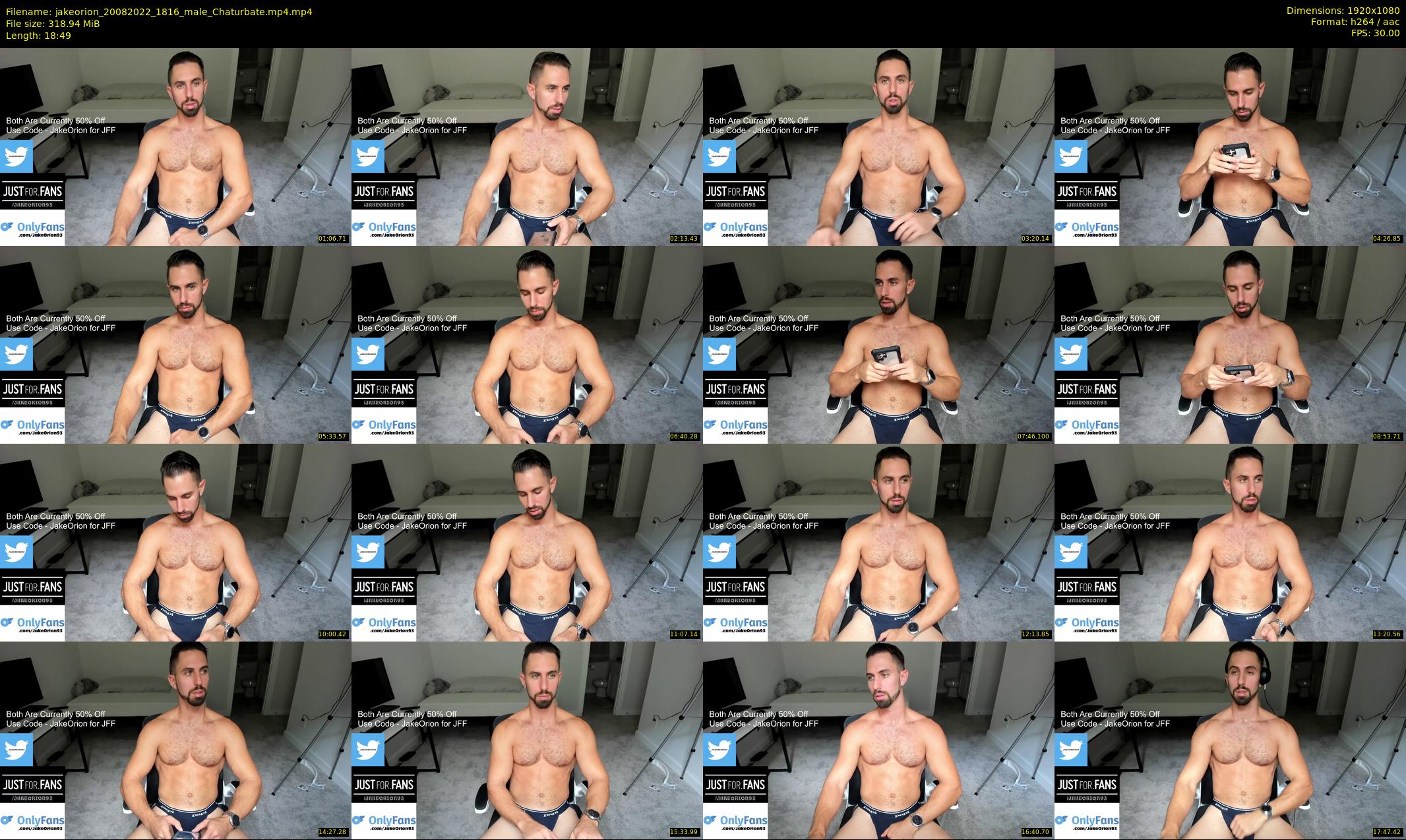 jakeorion — 19 minute Chaturbate male cam show recording, 1080p, Aug 20, 2022