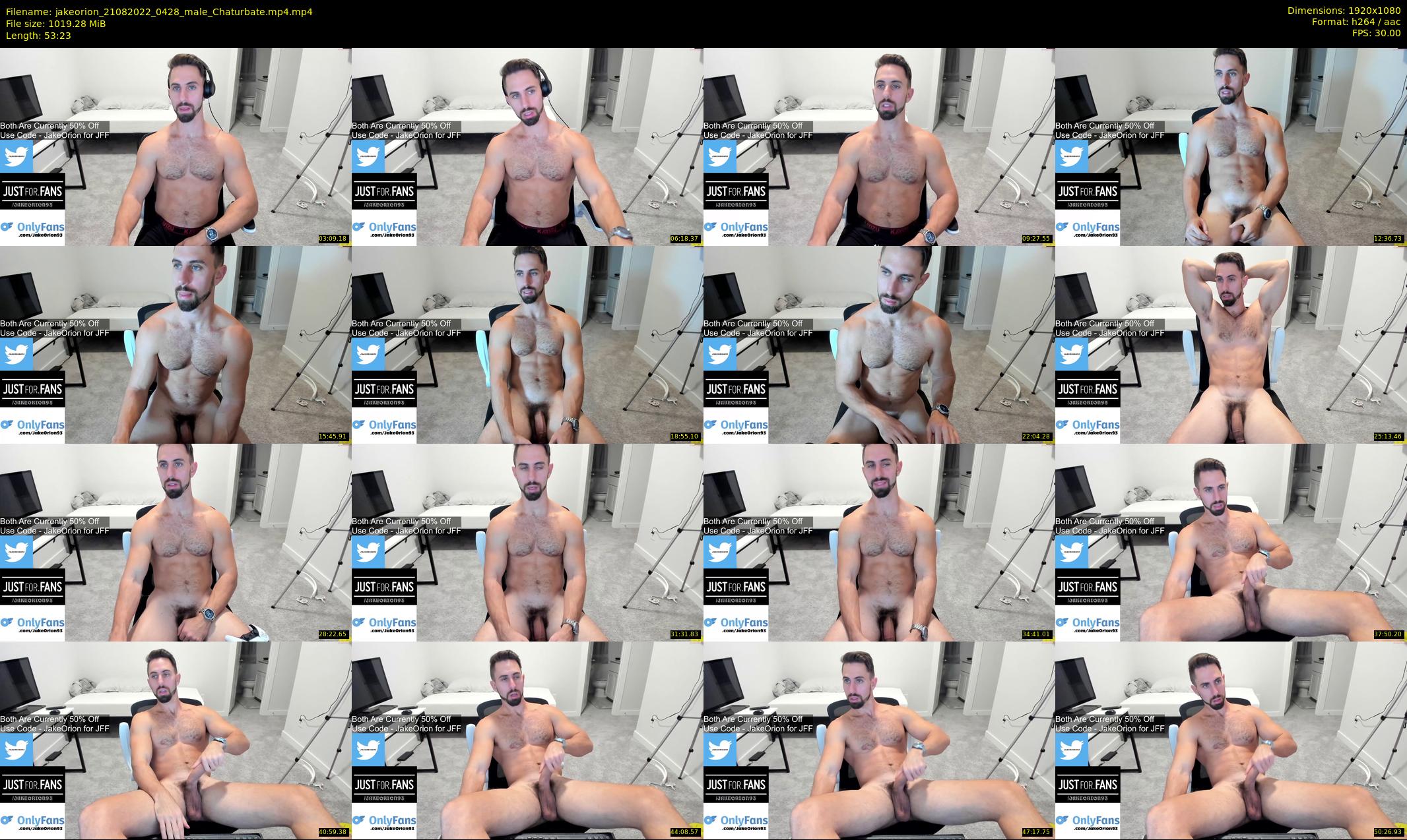 jakeorion — 54 minute Chaturbate male cam show recording, 1080p, Aug 21, 2022