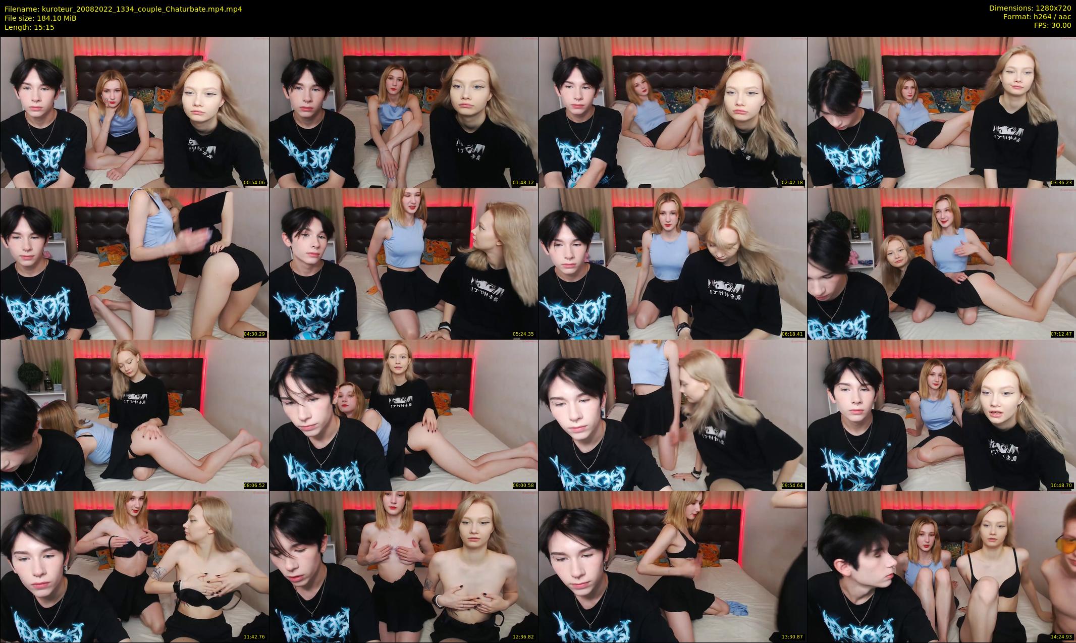 kuroteur — 16 minute Chaturbate couple cam show recording, 720p, Aug 20, 2022
