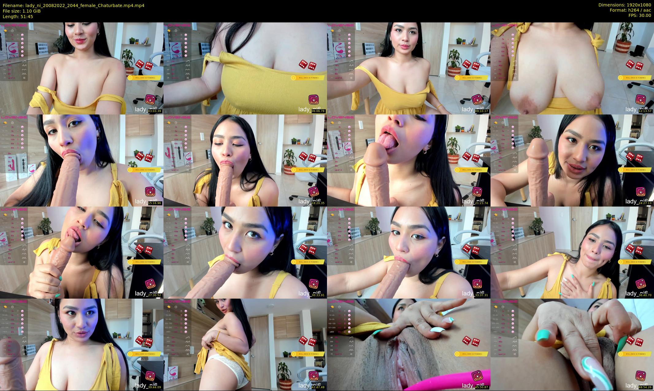 lady_ni — 52 minute Chaturbate female cam show recording, 1080p, Aug 20, 2022