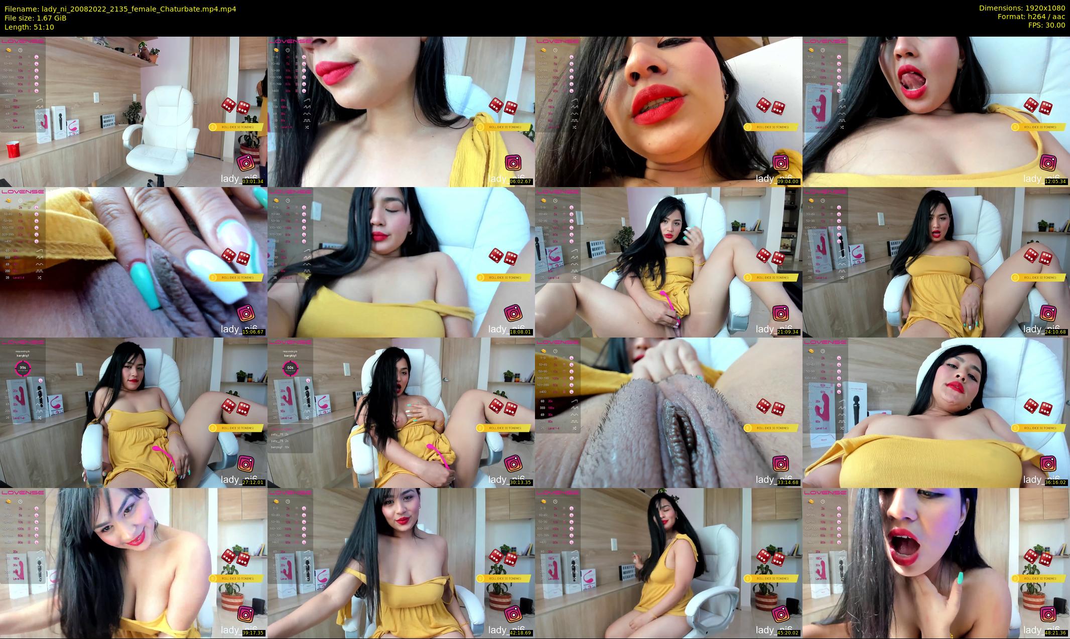 lady_ni — 52 minute Chaturbate female cam show recording, 1080p, Aug 20, 2022