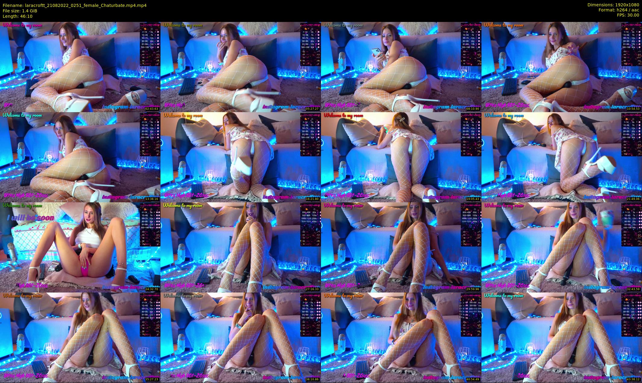 laracroftt — 47 minute Chaturbate female cam show recording, 1080p, Aug 21, 2022