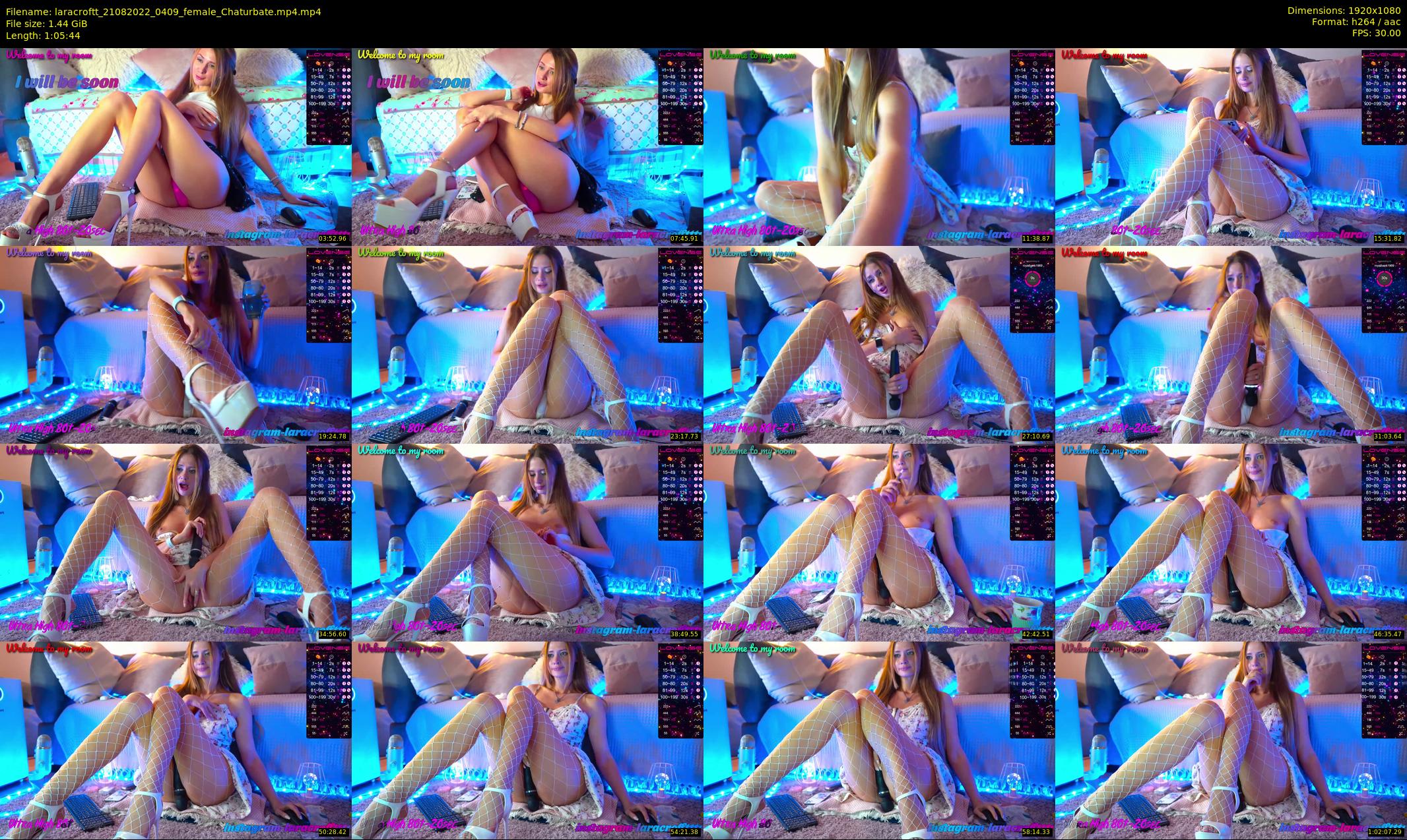 laracroftt — 66 minute Chaturbate female cam show recording, 1080p, Aug 21, 2022