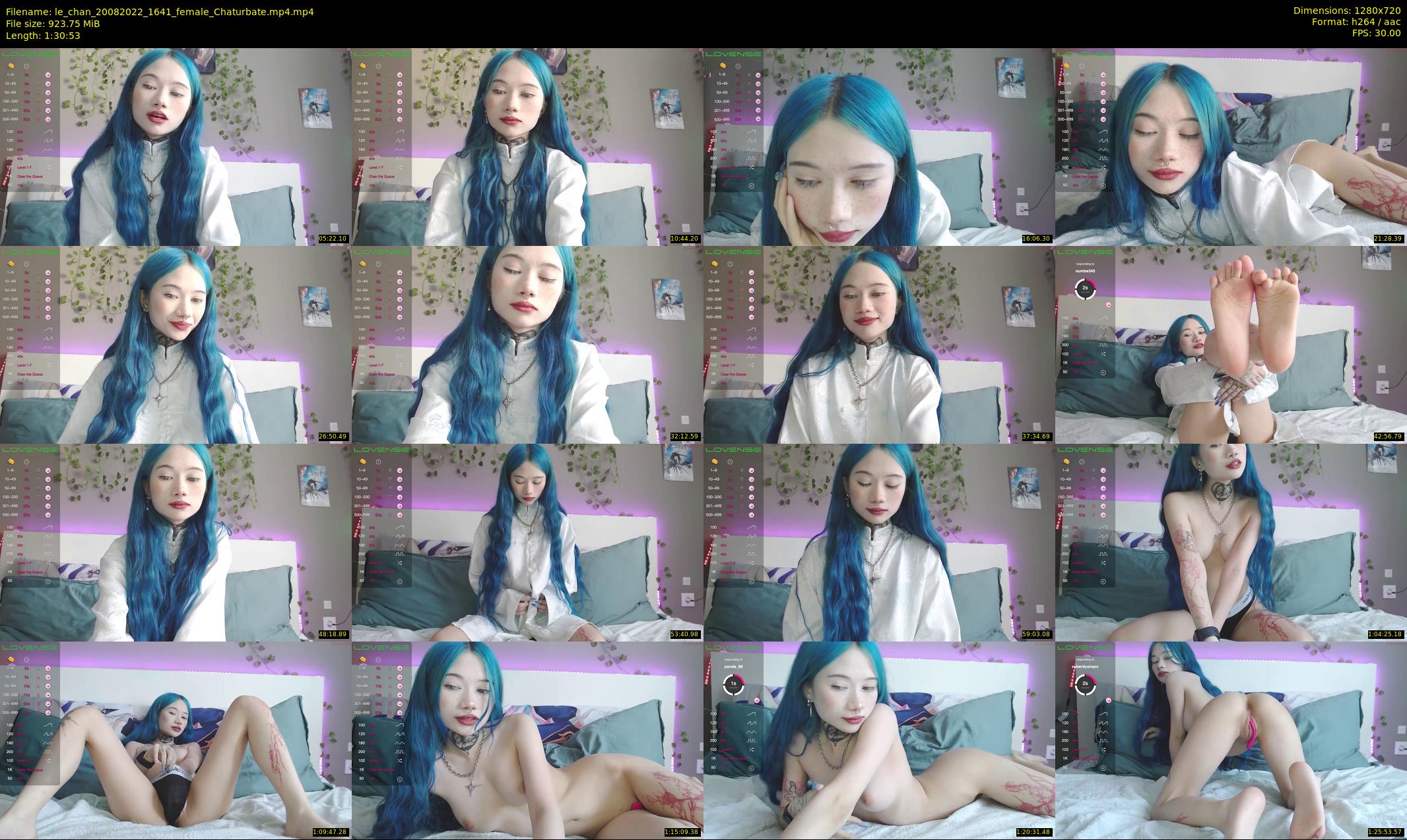 le_chan — 91 minute Chaturbate female cam show recording, 720p, Aug 20, 2022