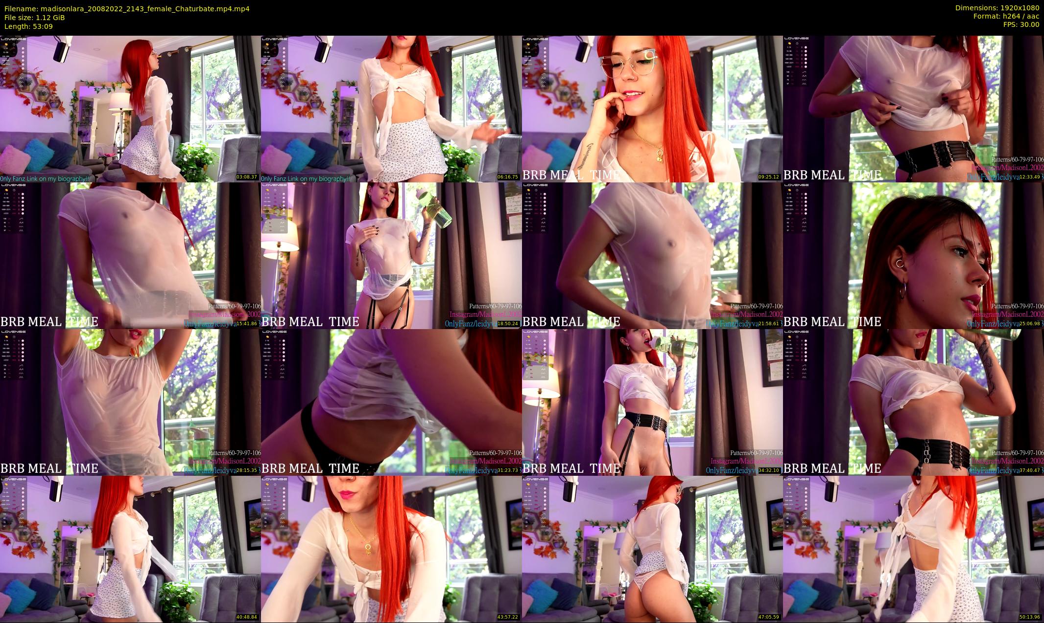 madisonlara — 54 minute Chaturbate female cam show recording, 1080p, Aug 20, 2022