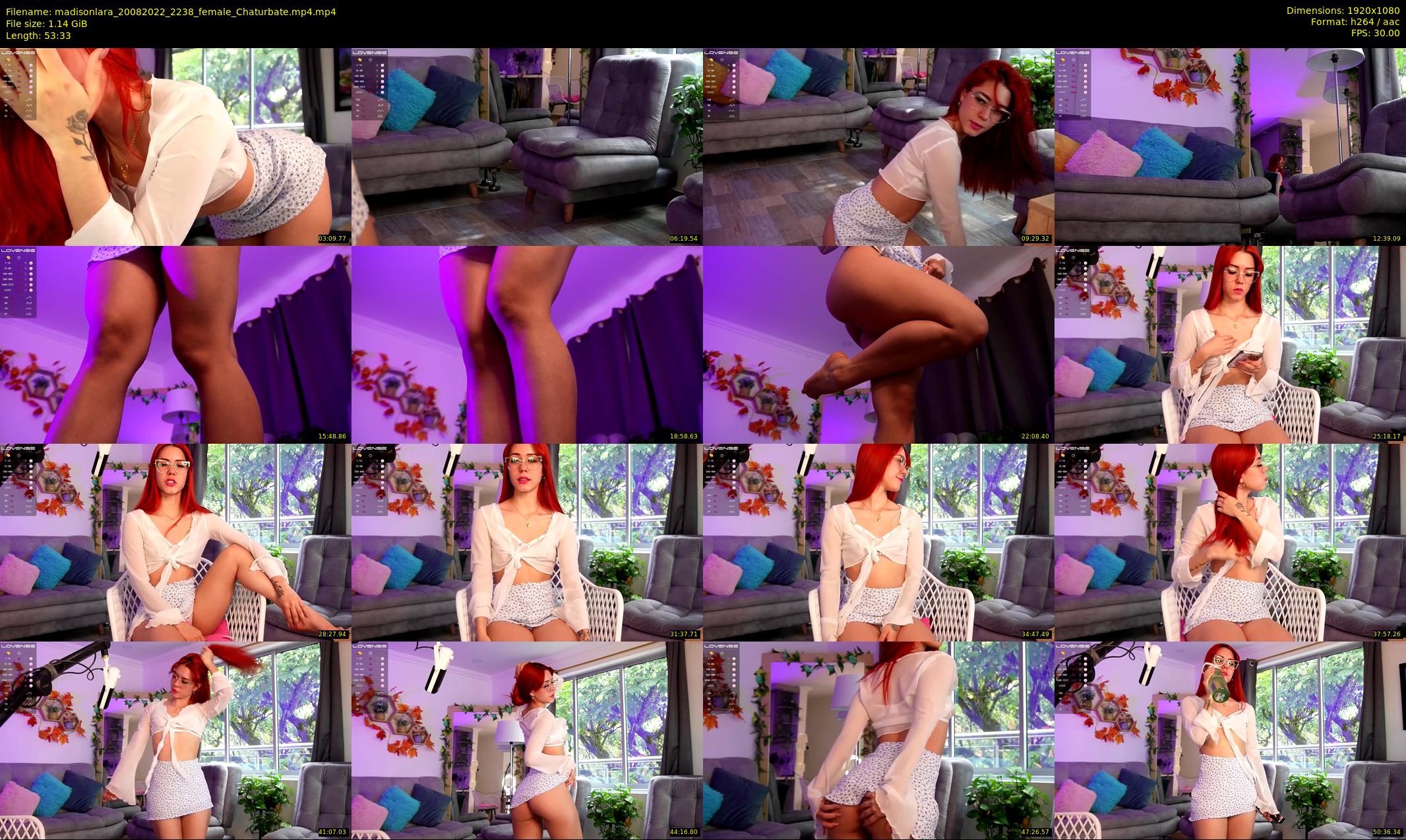 madisonlara — 54 minute Chaturbate female cam show recording, 1080p, Aug 20, 2022