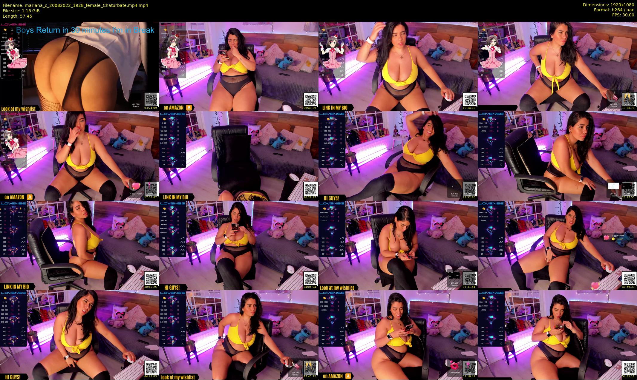 mariana_c — 58 minute Chaturbate female cam show recording, 1080p, Aug 20, 2022