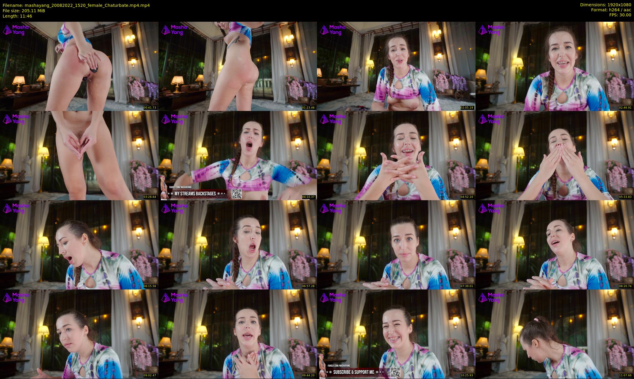 mashayang — 12 minute Chaturbate female cam show recording, 1080p, Aug 20, 2022
