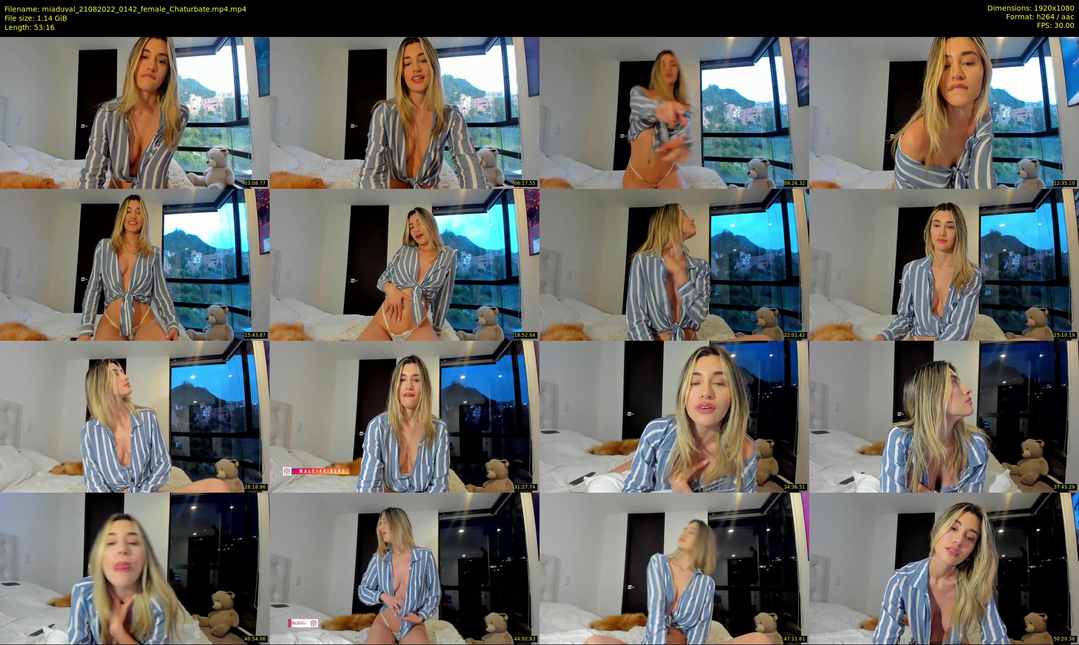 miaduval — 54 minute Chaturbate female cam show recording, 1080p, Aug 21, 2022