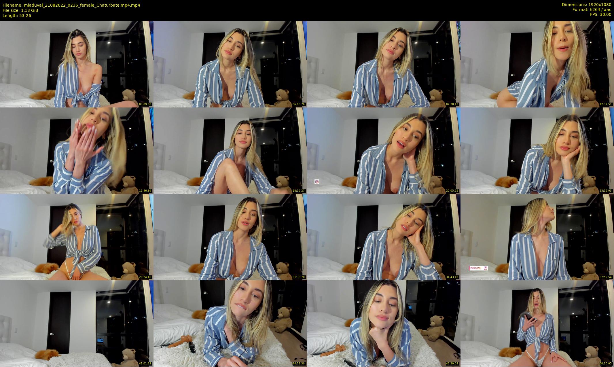 miaduval — 54 minute Chaturbate female cam show recording, 1080p, Aug 21, 2022