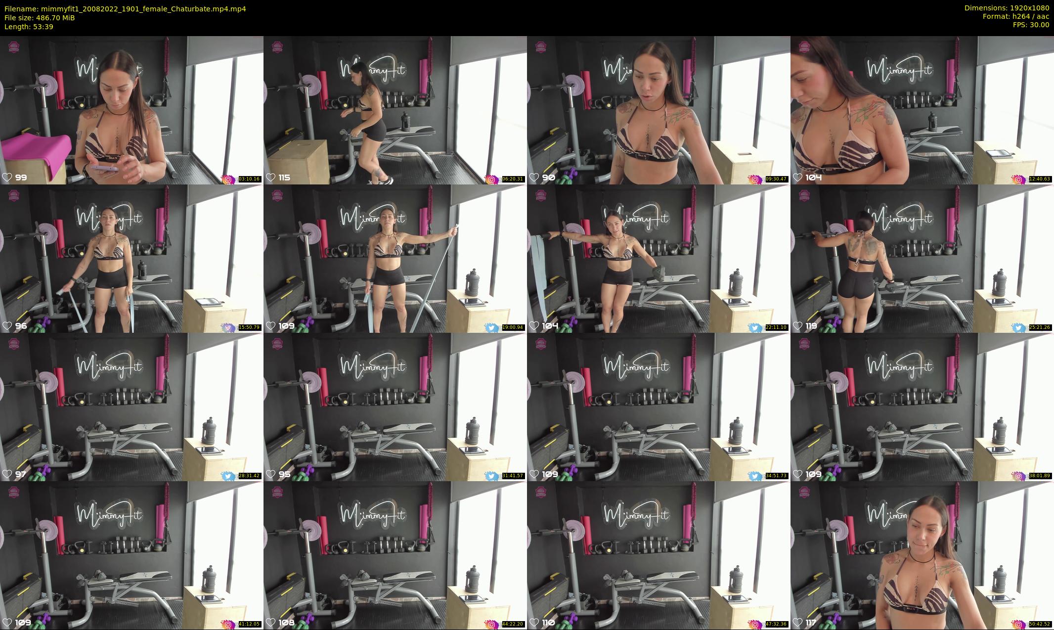 mimmyfit1 — 54 minute Chaturbate female cam show recording, 1080p, Aug 20, 2022
