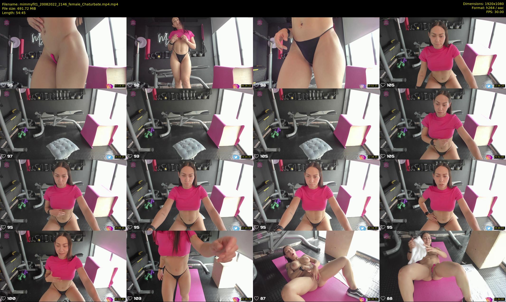 mimmyfit1 — 55 minute Chaturbate female cam show recording, 1080p, Aug 20, 2022