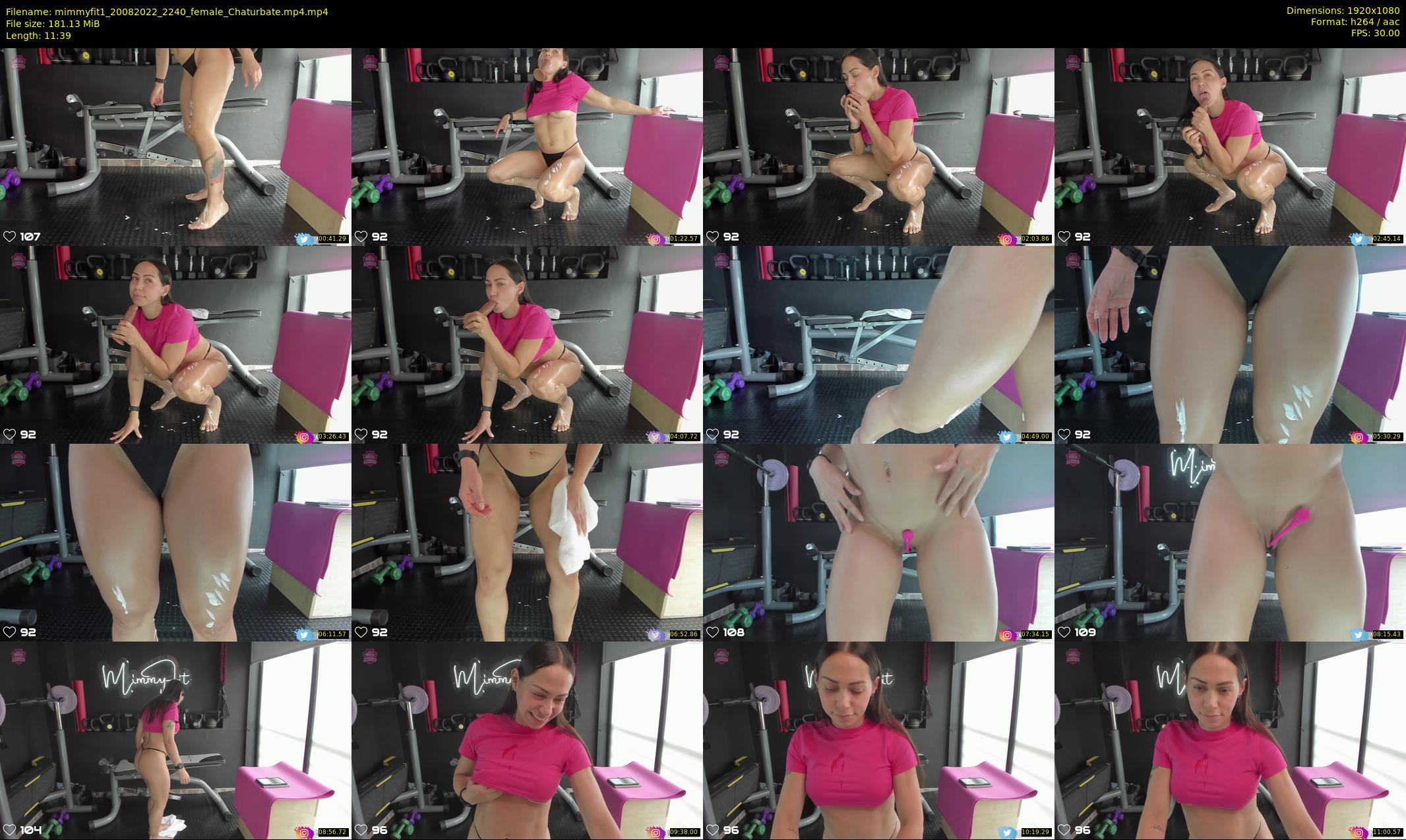 mimmyfit1 — 12 minute Chaturbate female cam show recording, 1080p, Aug 20, 2022