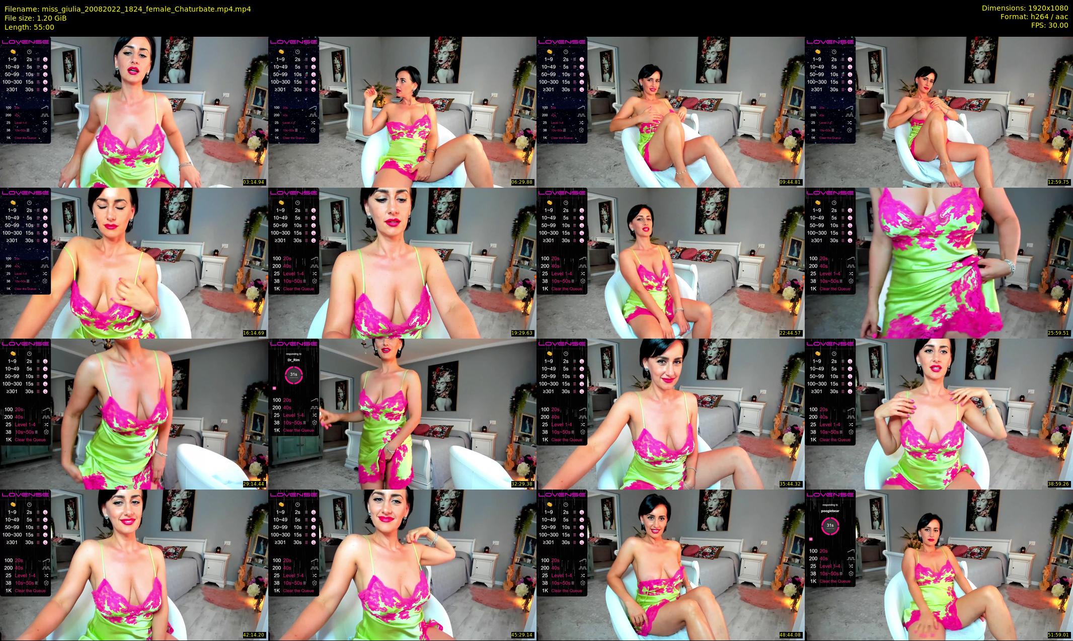 miss_giulia — 55 minute Chaturbate female cam show recording, 1080p, Aug 20, 2022