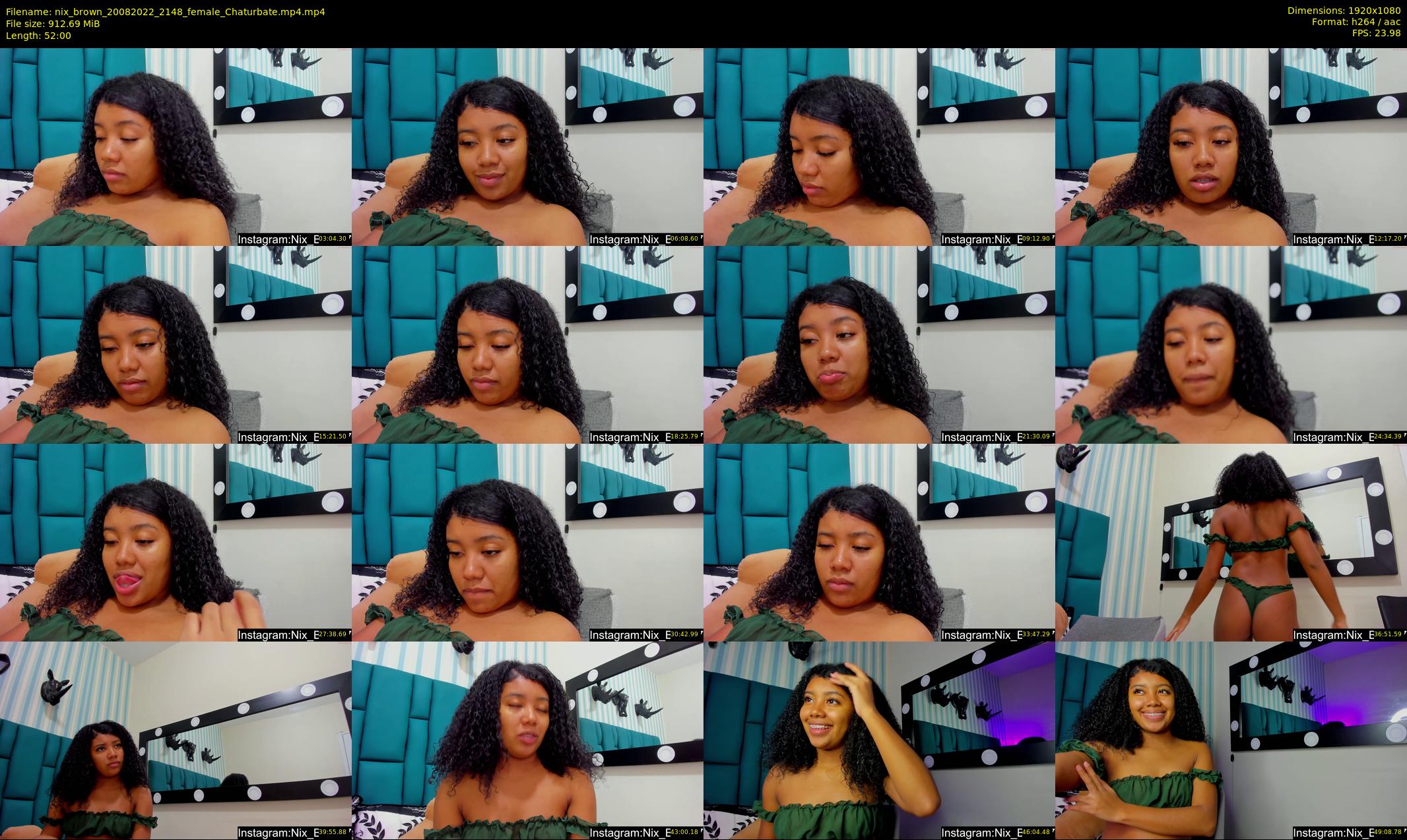 nix_brown — 52 minute Chaturbate female cam show recording, 1080p, Aug 20, 2022