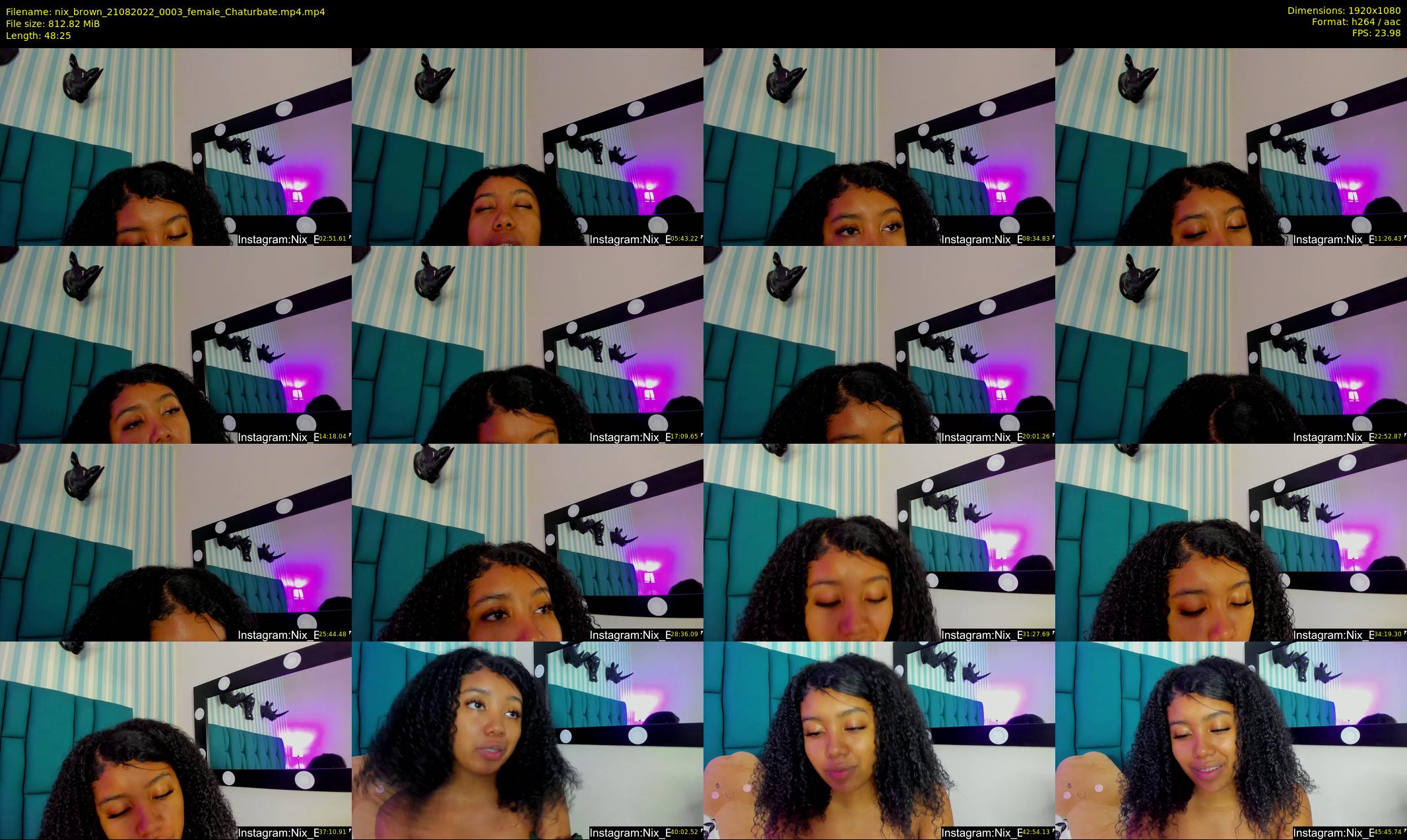 nix_brown — 49 minute Chaturbate female cam show recording, 1080p, Aug 21, 2022