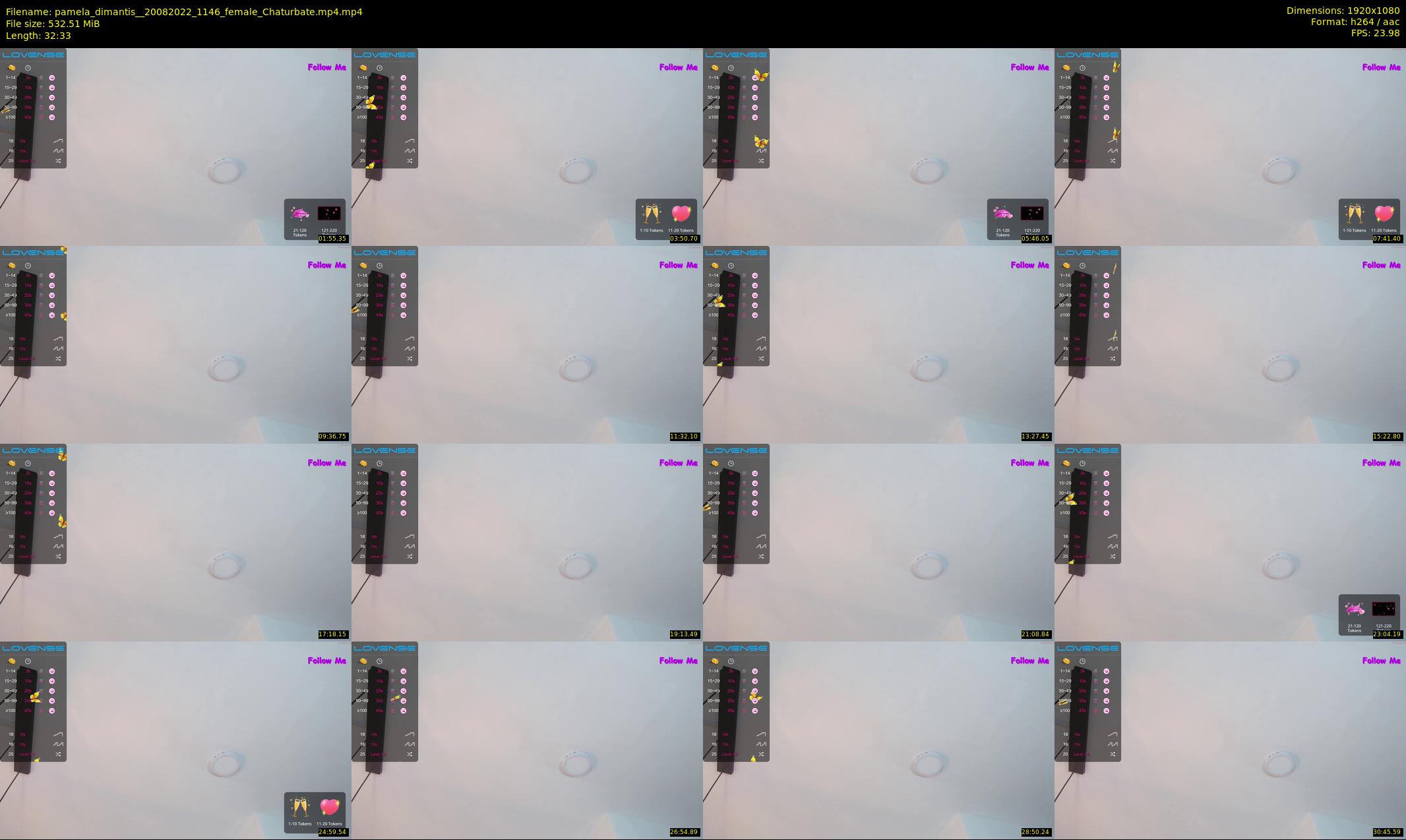 pamela_dimantis_ — 33 minute Chaturbate female cam show recording, 1080p, Aug 20, 2022