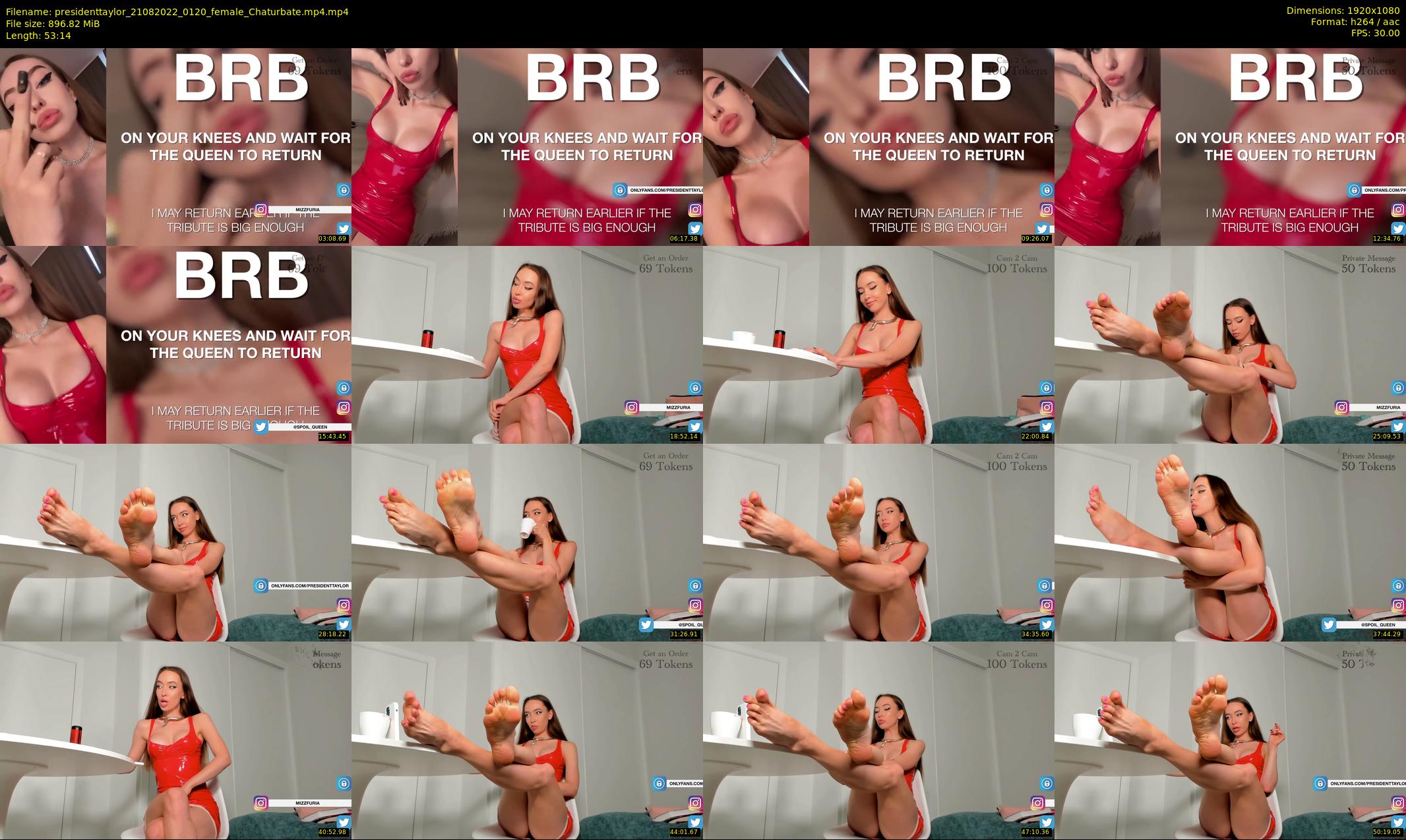 presidenttaylor — 54 minute Chaturbate female cam show recording, 1080p, Aug 21, 2022