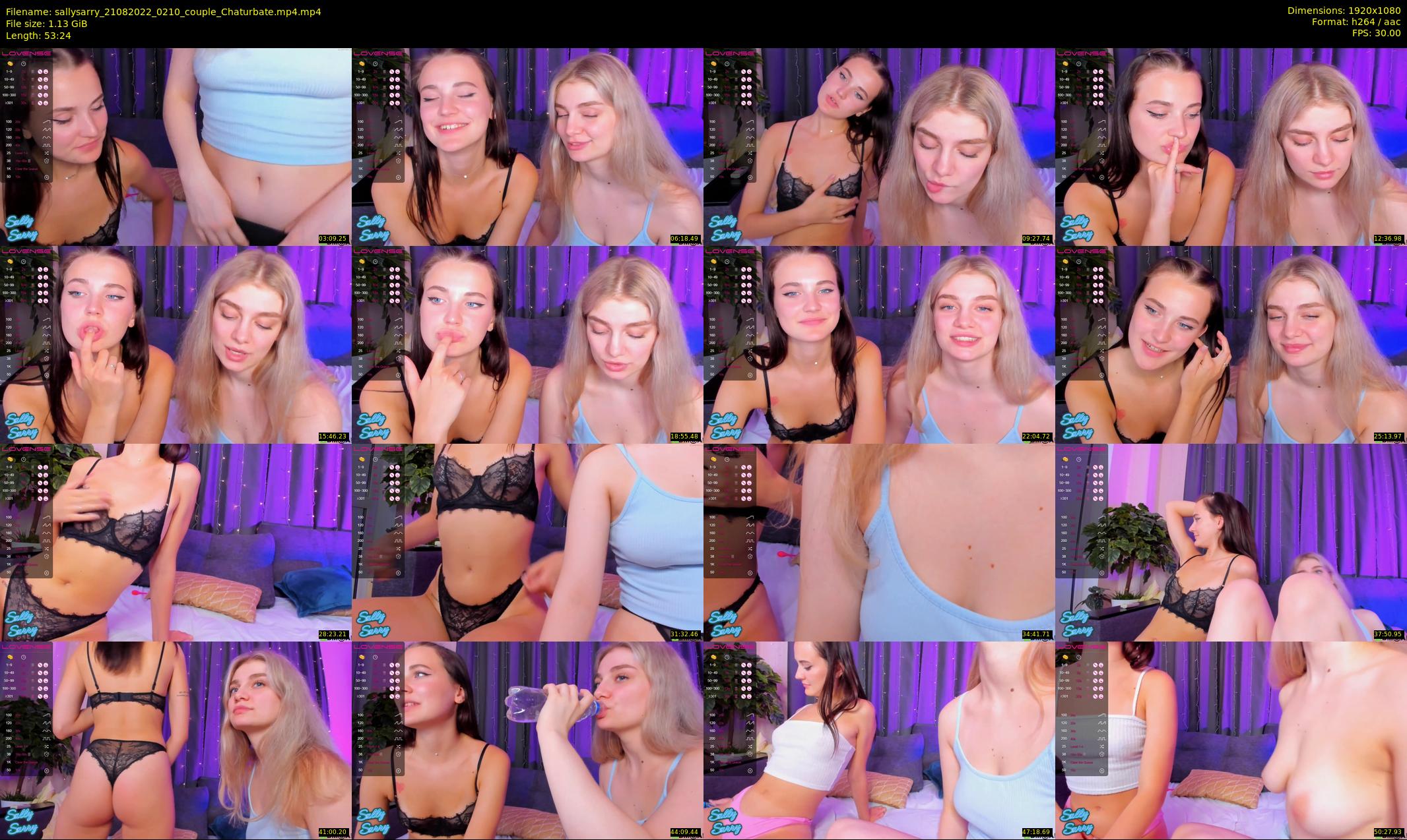 sallysarry — 54 minute Chaturbate couple cam show recording, 1080p, Aug 21, 2022