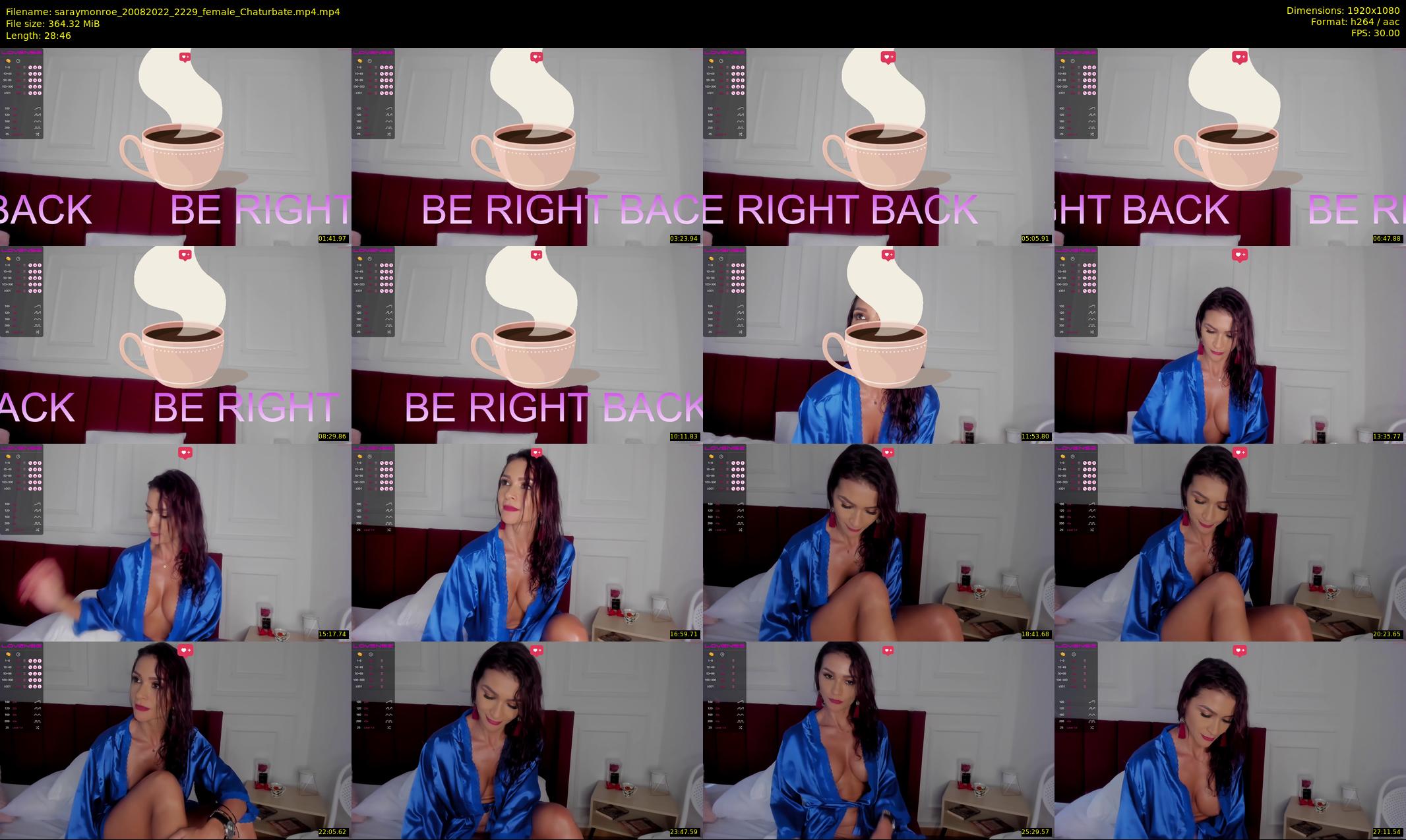 saraymonroe — 29 minute Chaturbate female cam show recording, 1080p, Aug 20, 2022