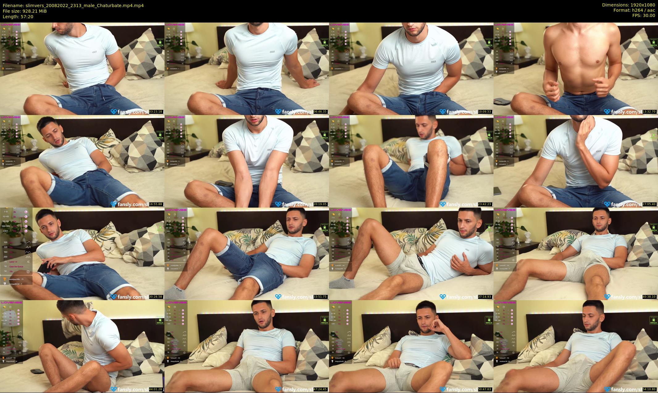 slimvers — 58 minute Chaturbate male cam show recording, 1080p, Aug 20, 2022