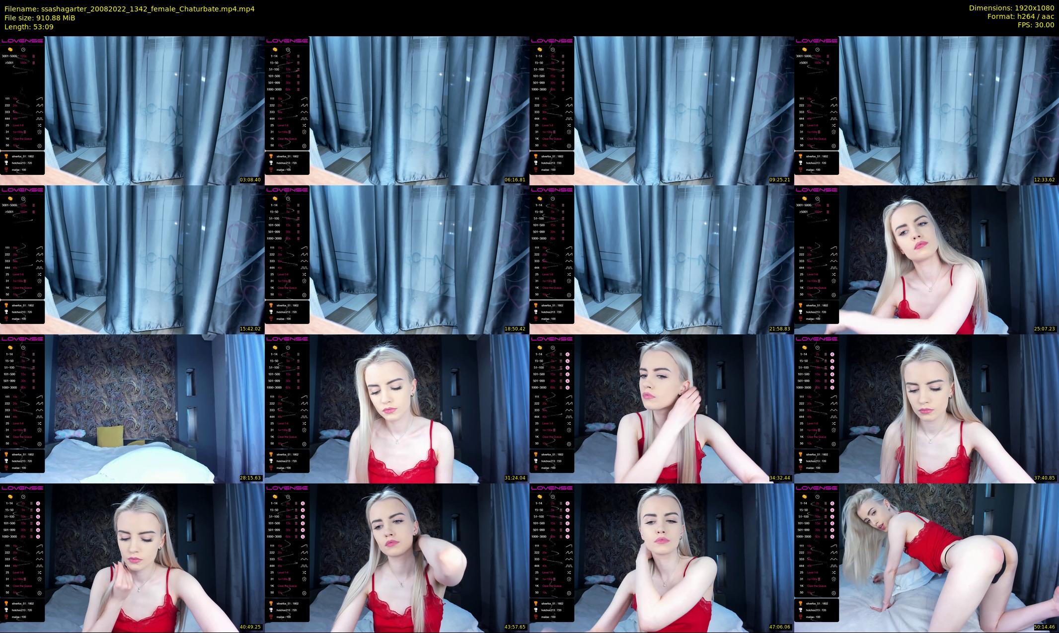 ssashagarter — 54 minute Chaturbate female cam show recording, 1080p, Aug 20, 2022