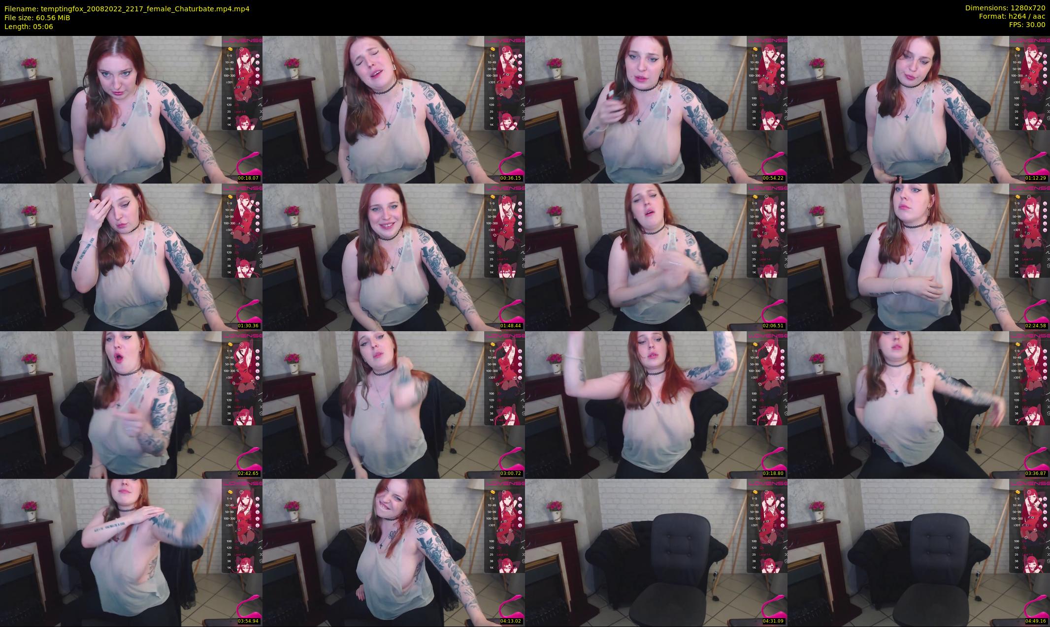 temptingfox — 6 minute Chaturbate female cam show recording, 720p, Aug 20, 2022