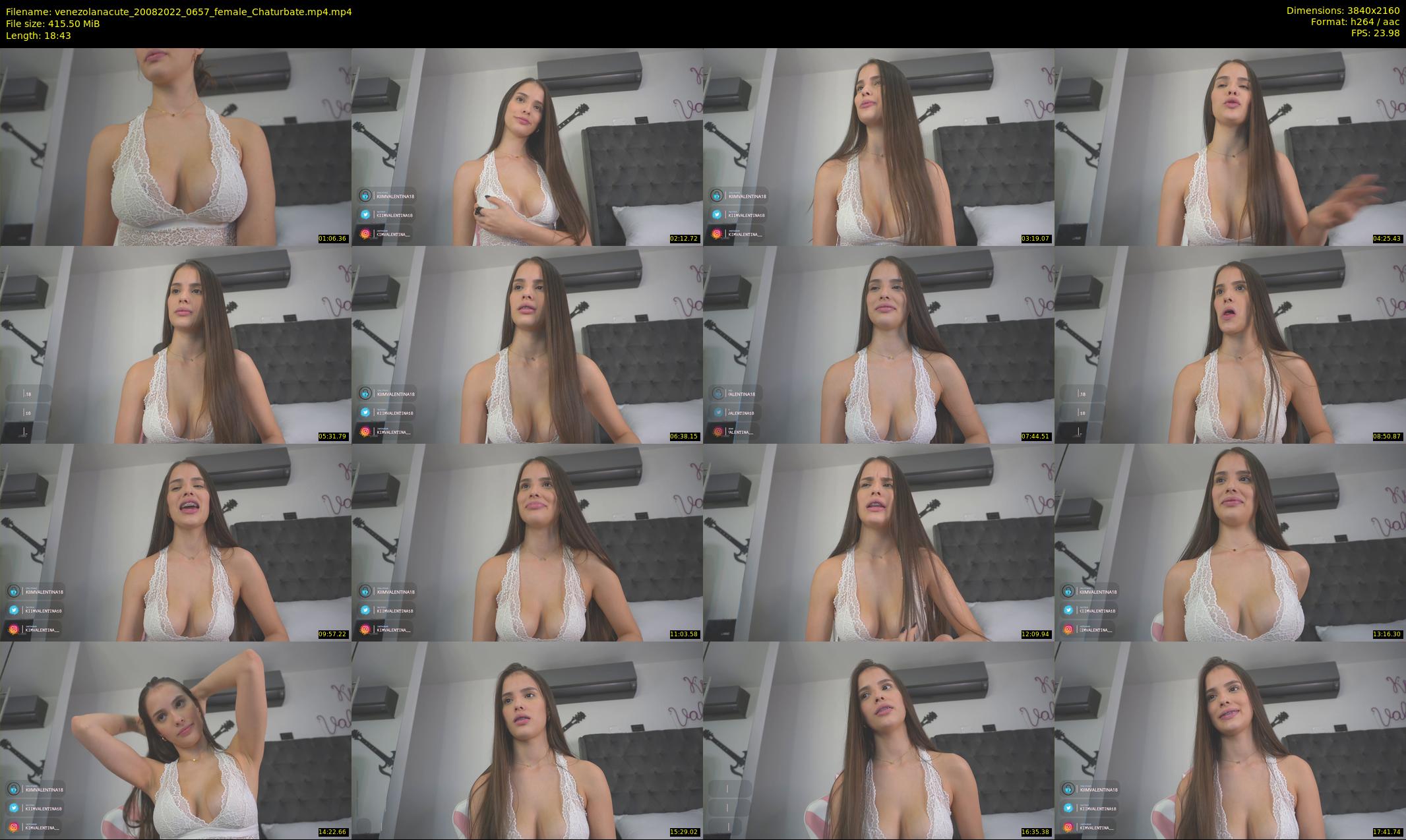 venezolanacute — 19 minute Chaturbate female cam show recording, 4K, Aug 20, 2022