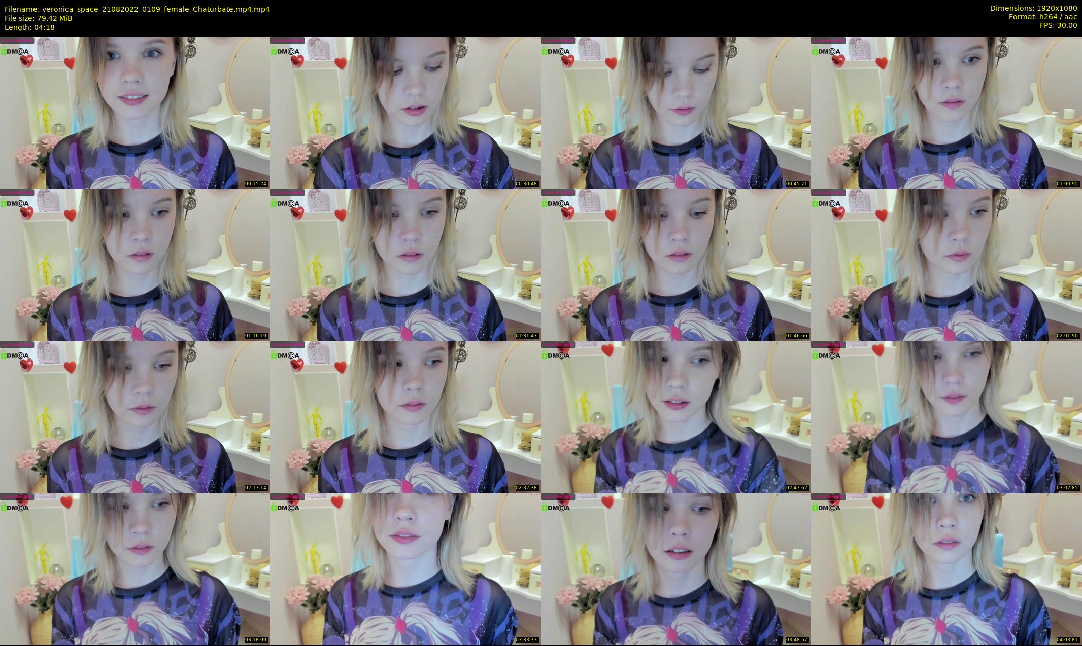 veronica_space — 5 minute Chaturbate female cam show recording, 1080p, Aug 21, 2022