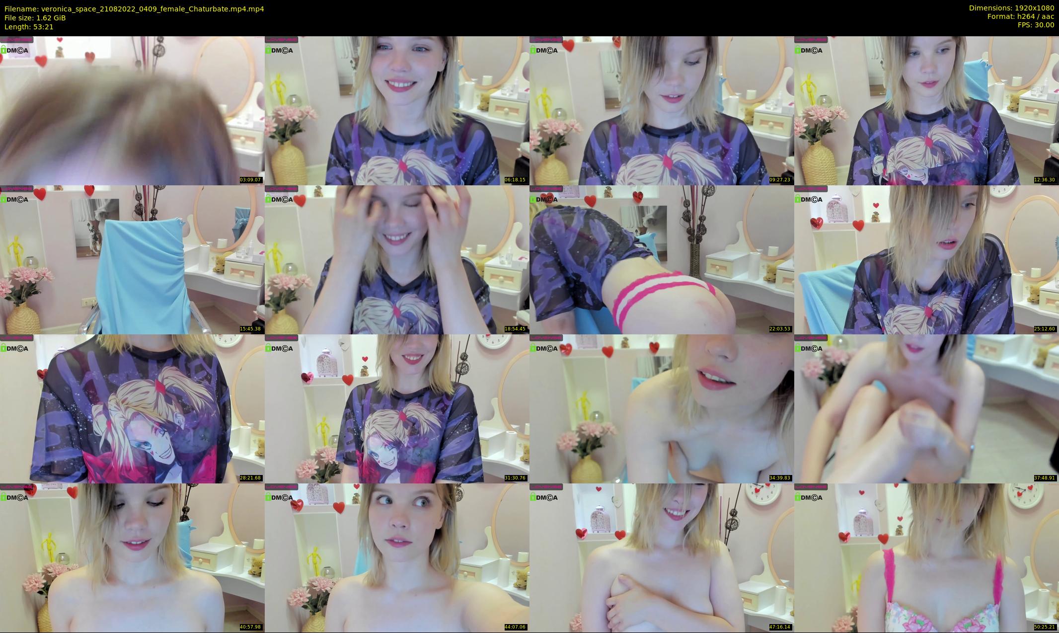 veronica_space — 54 minute Chaturbate female cam show recording, 1080p, Aug 21, 2022