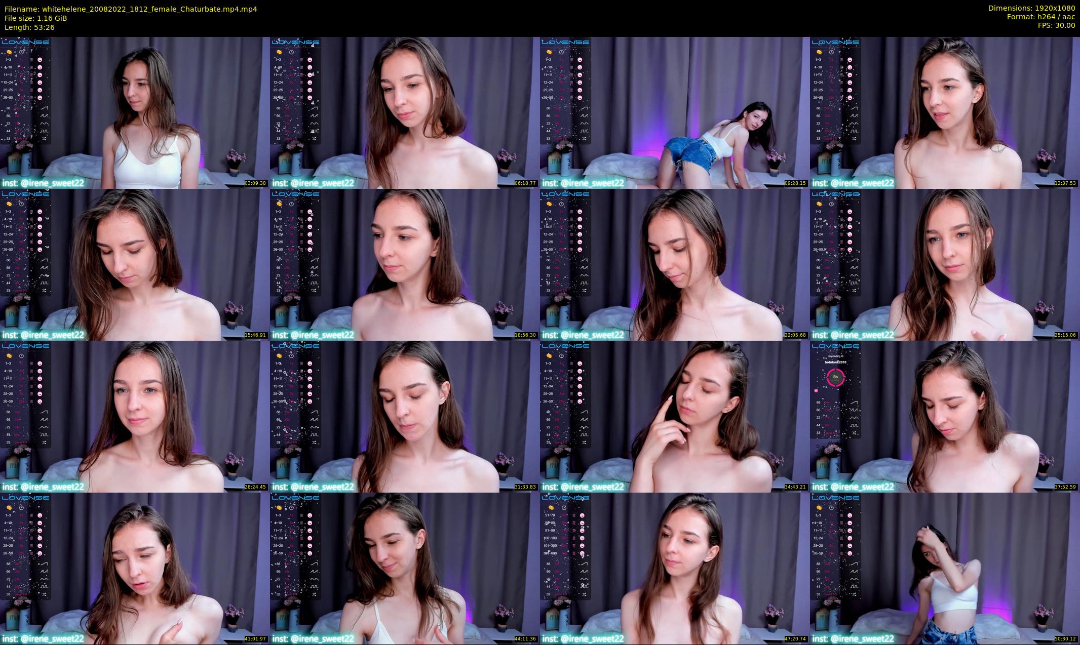 whitehelene — 54 minute Chaturbate female cam show recording, 1080p, Aug 20, 2022