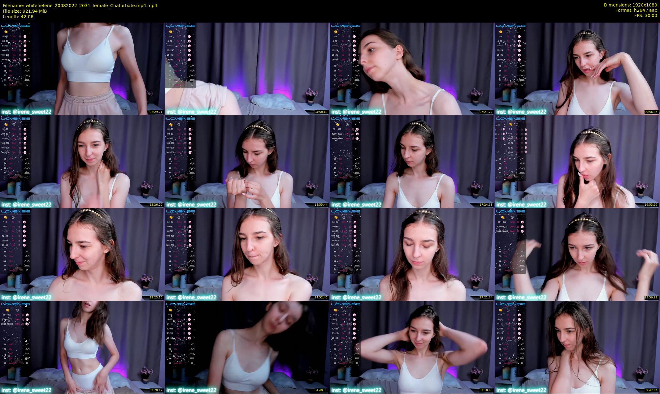 whitehelene — 43 minute Chaturbate female cam show recording, 1080p, Aug 20, 2022