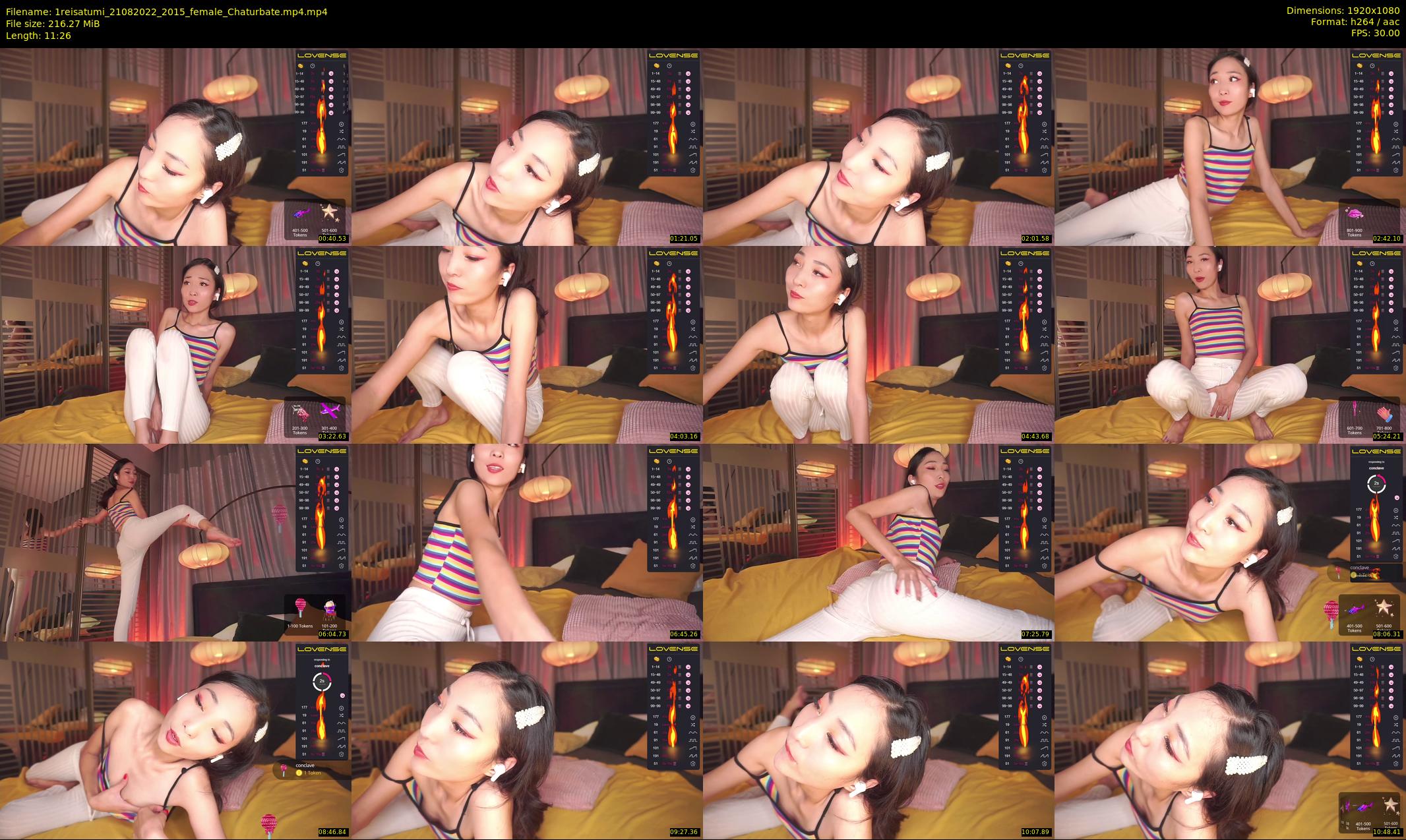1reisatumi — 12 minute Chaturbate female cam show recording, 1080p, Aug 21, 2022