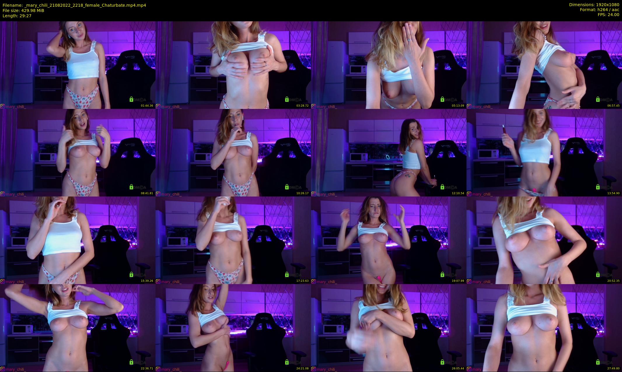 _mary_chili — 30 minute Chaturbate female cam show recording, 1080p, Aug 21, 2022