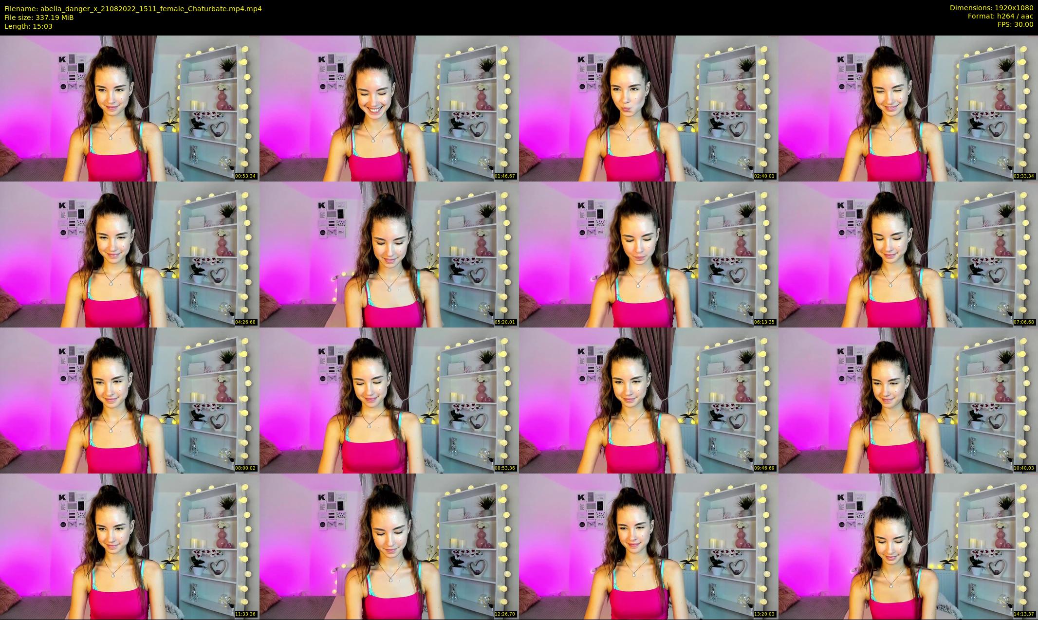 abella_danger_x — 16 minute Chaturbate female cam show recording, 1080p, Aug 21, 2022