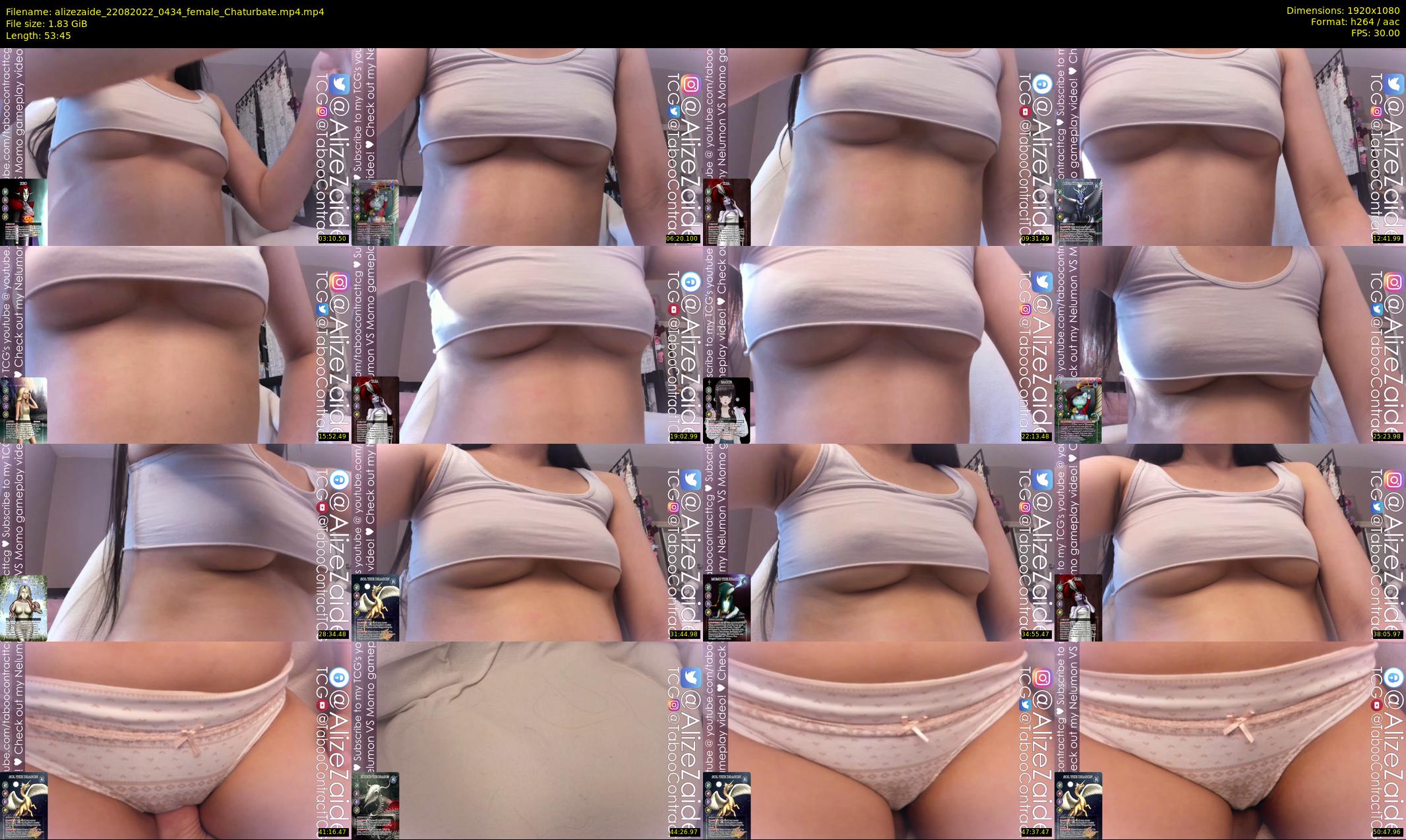 alizezaide — 54 minute Chaturbate female cam show recording, 1080p, Aug 22, 2022
