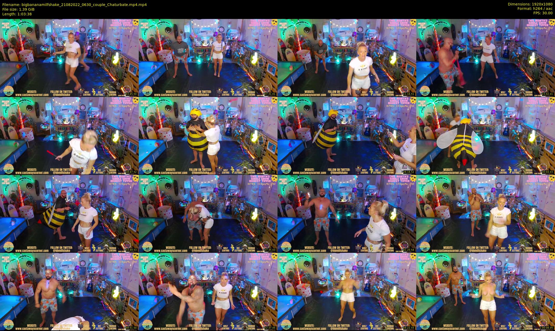 bigbananamilfshake — 64 minute Chaturbate couple cam show recording, 1080p, Aug 21, 2022