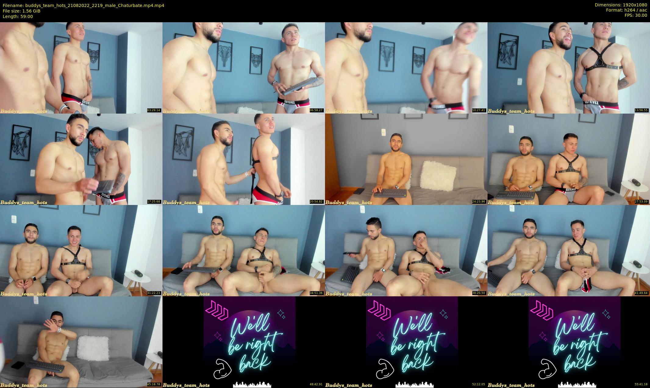 buddys_team_hots — 59 minute Chaturbate couple cam show recording, 1080p, Aug 21, 2022