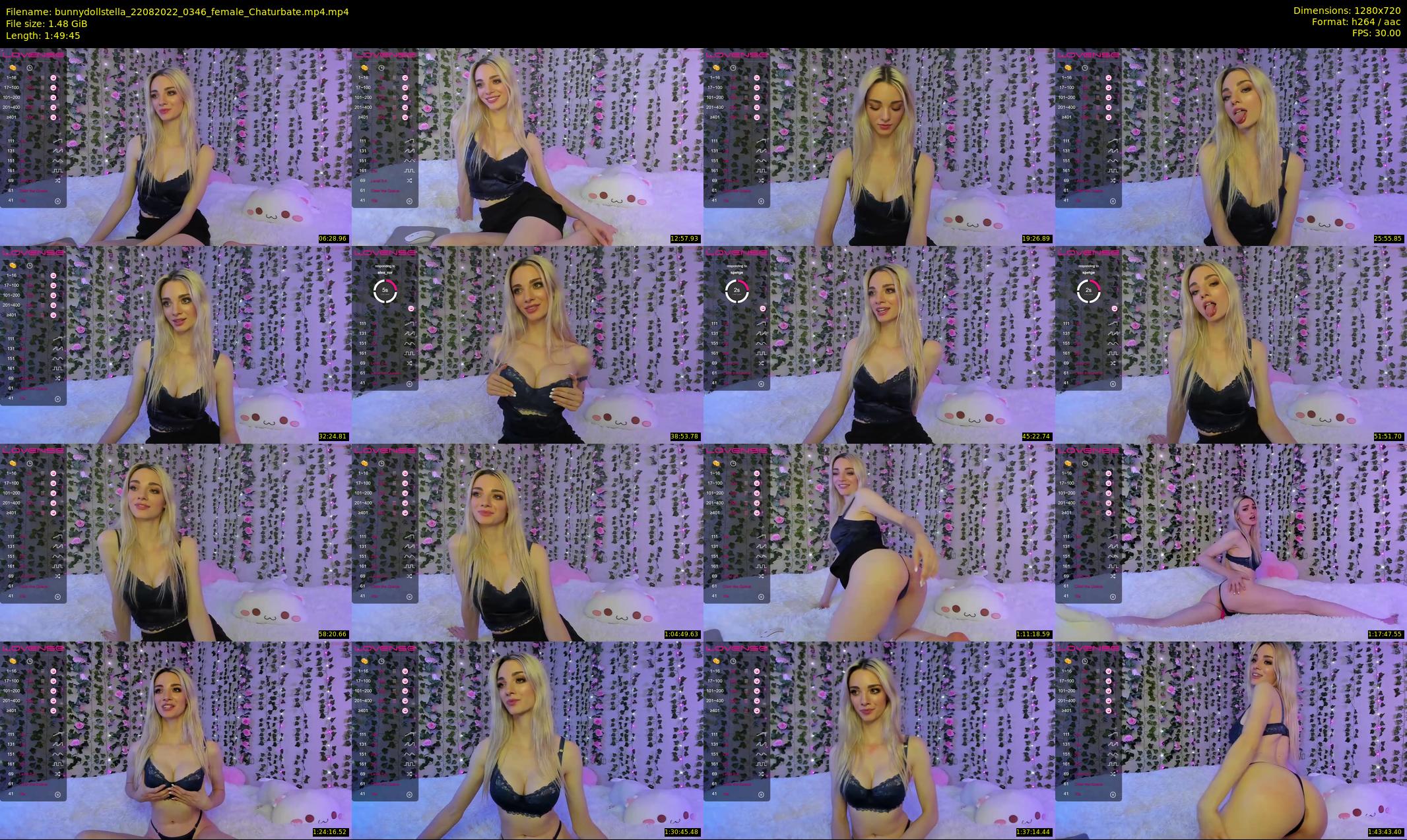 bunnydollstella — 110 minute Chaturbate female cam show recording, 720p, Aug 22, 2022