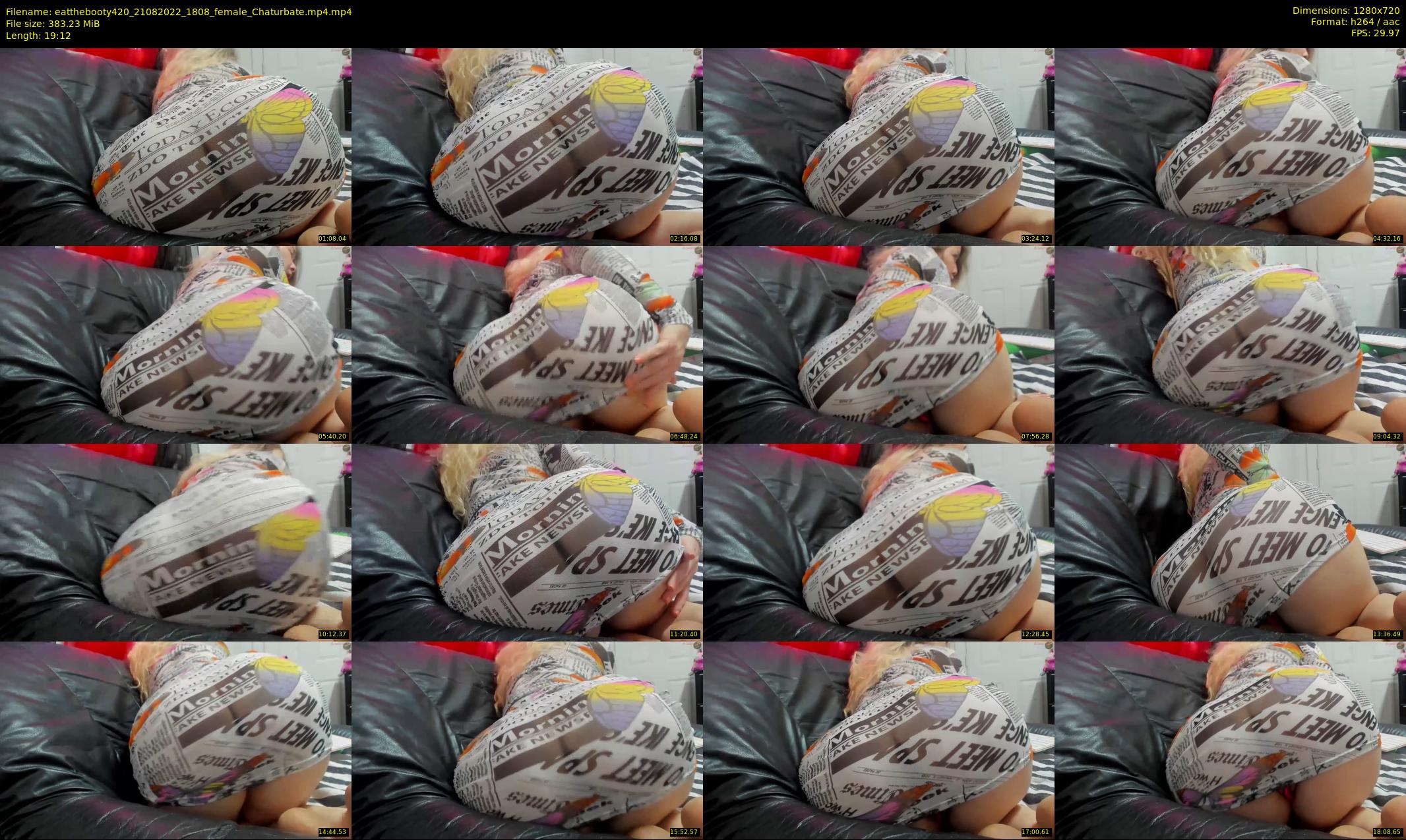 eatthebooty420 — 20 minute Chaturbate female cam show recording, 720p, Aug 21, 2022