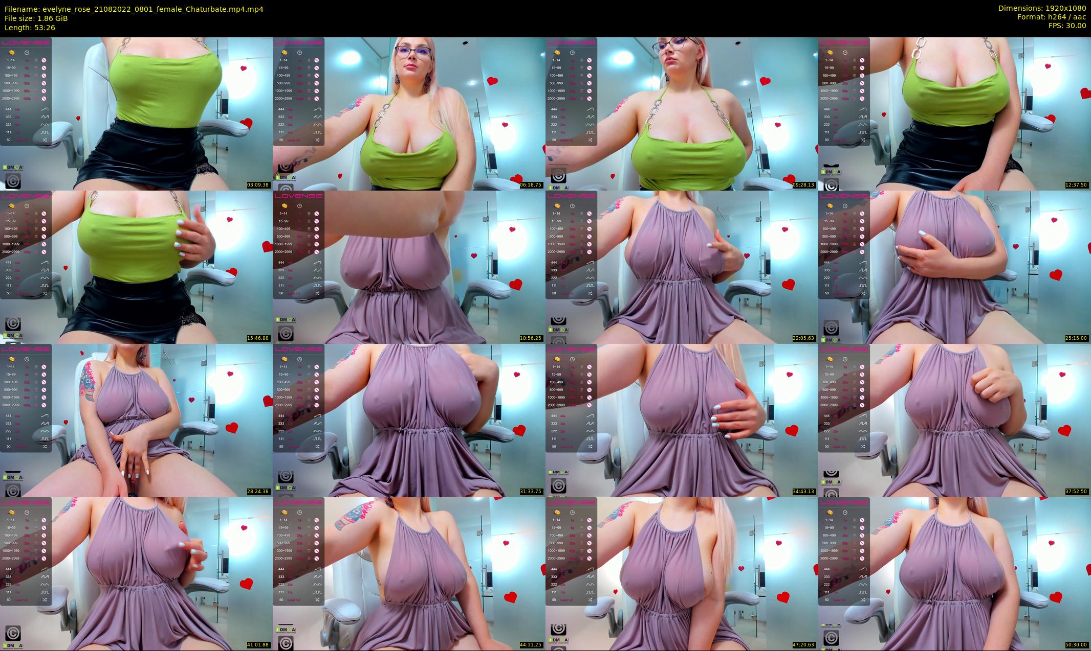 evelyne_rose — 54 minute Chaturbate female cam show recording, 1080p, Aug 21, 2022