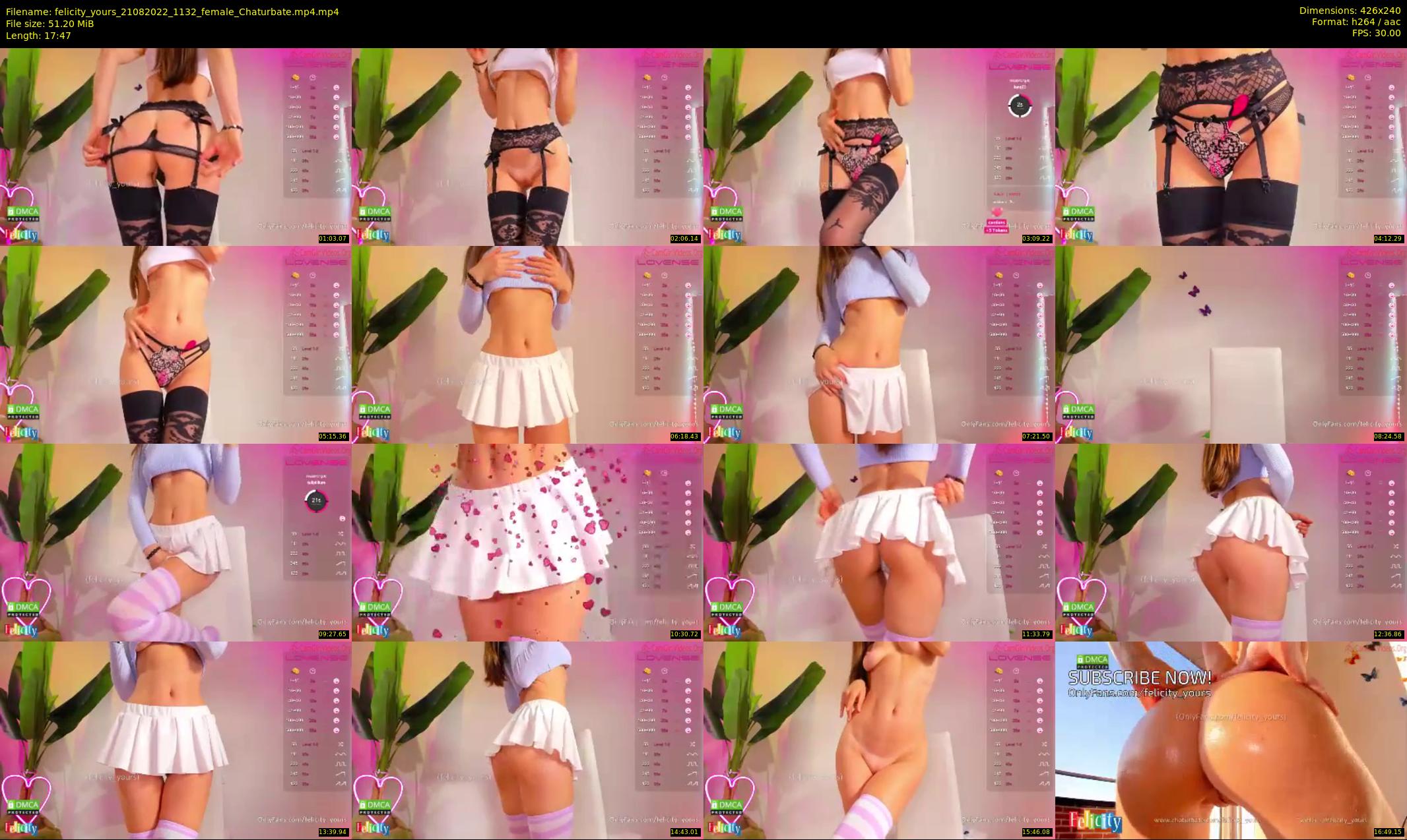 felicity_yours — 18 minute Chaturbate female cam show recording, SD, Aug 21, 2022