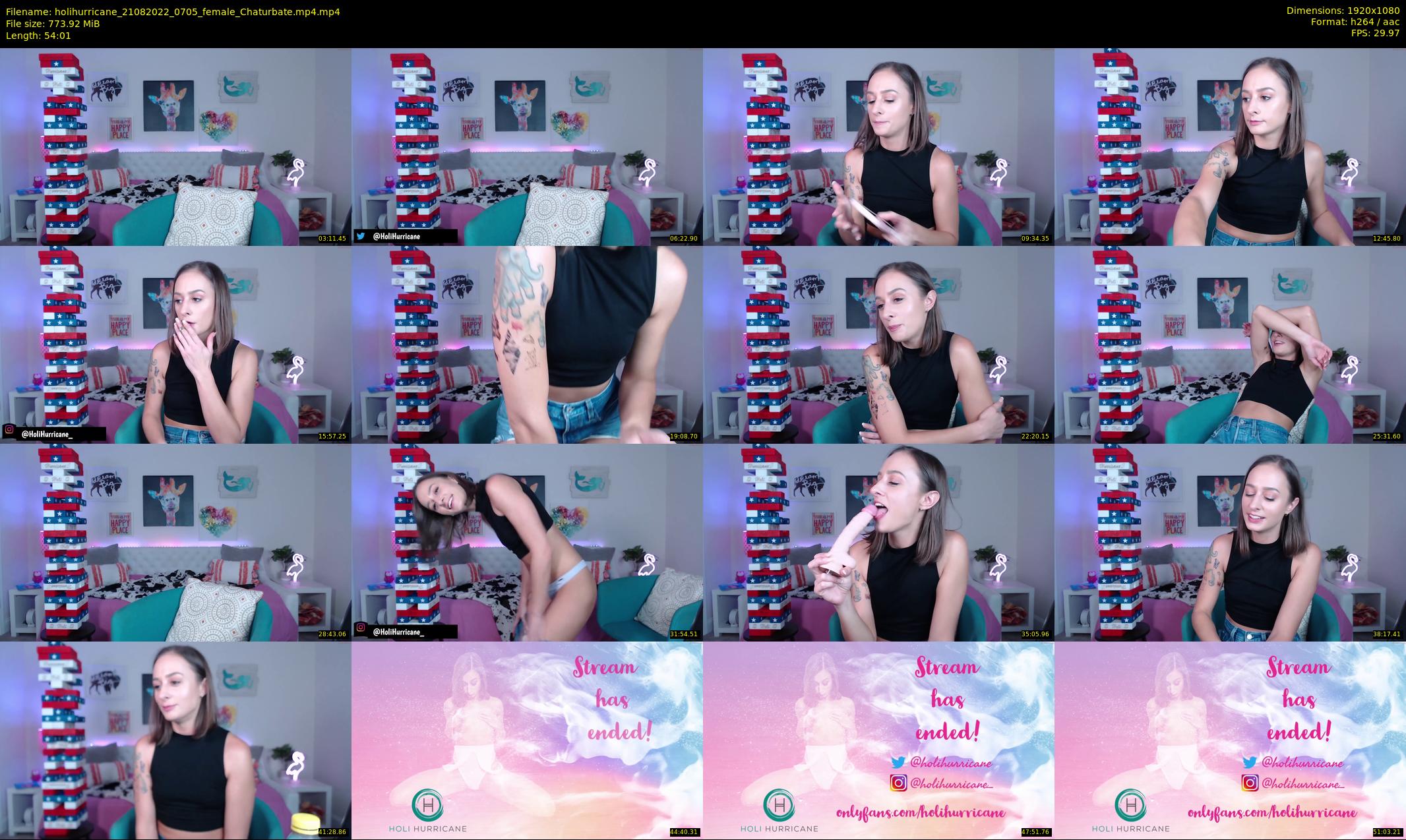 holihurricane — 55 minute Chaturbate female cam show recording, 1080p, Aug 21, 2022
