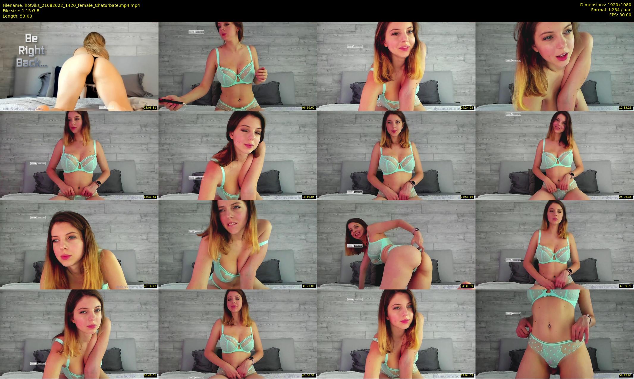 hotviks — 54 minute Chaturbate female cam show recording, 1080p, Aug 21, 2022