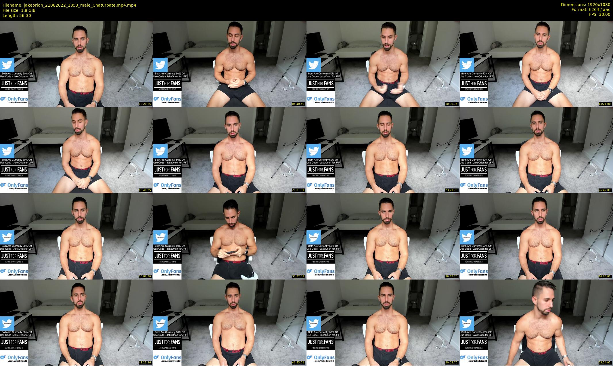 jakeorion — 57 minute Chaturbate male cam show recording, 1080p, Aug 21, 2022