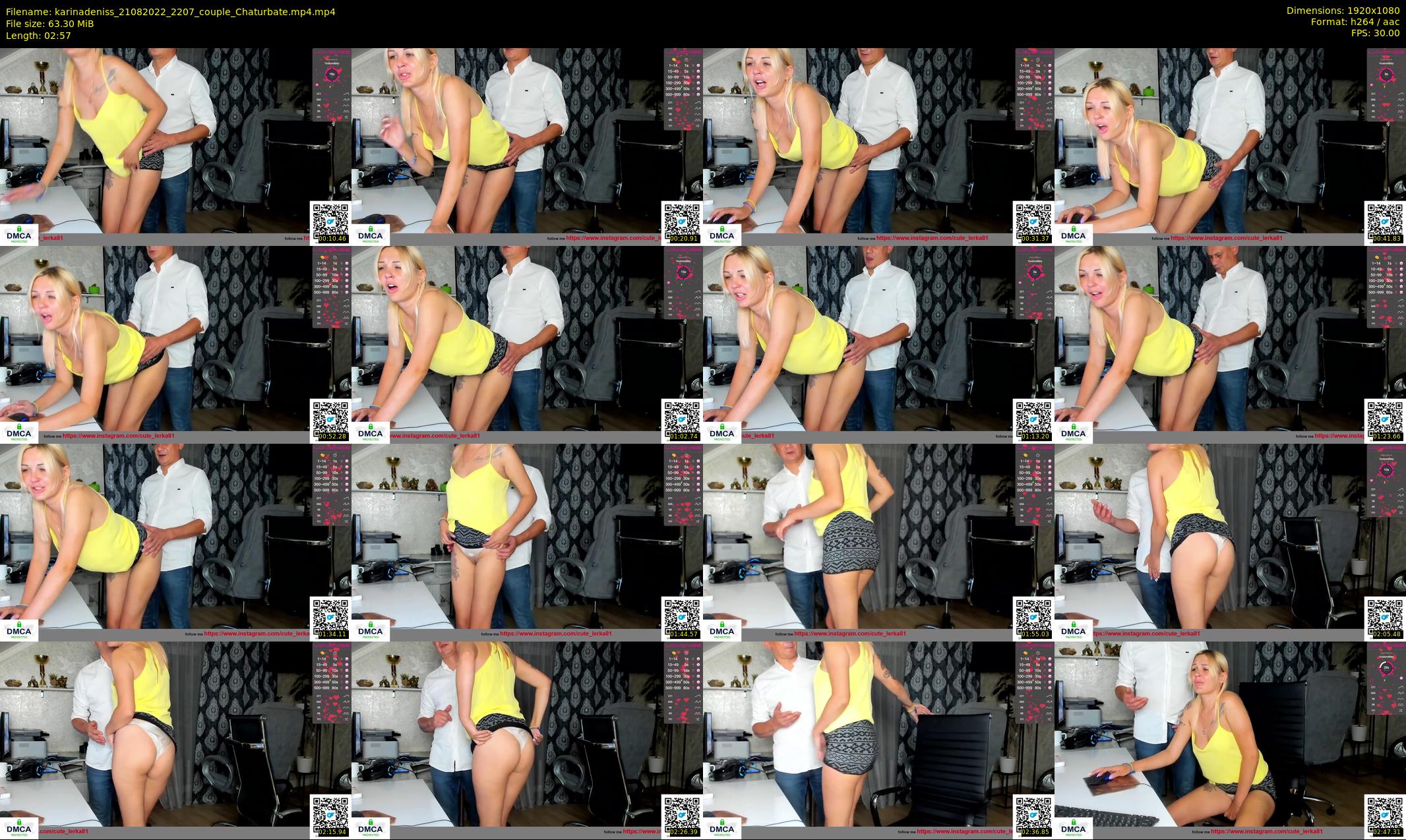 karinadeniss — 3 minute Chaturbate couple cam show recording, 1080p, Aug 21, 2022