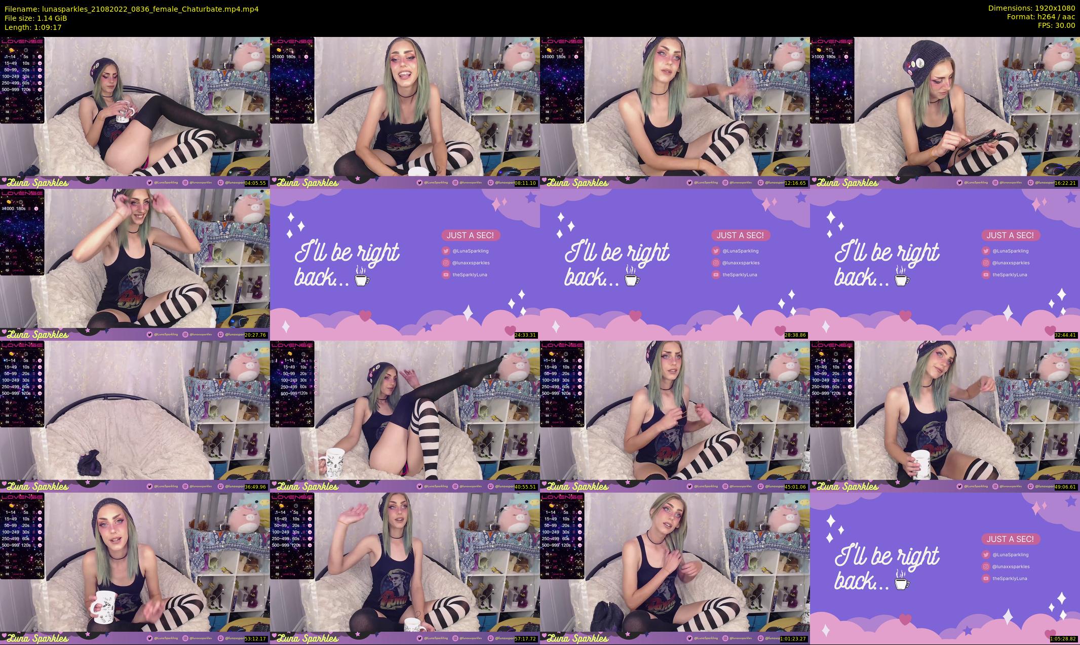 lunasparkles — 70 minute Chaturbate female cam show recording, 1080p, Aug 21, 2022