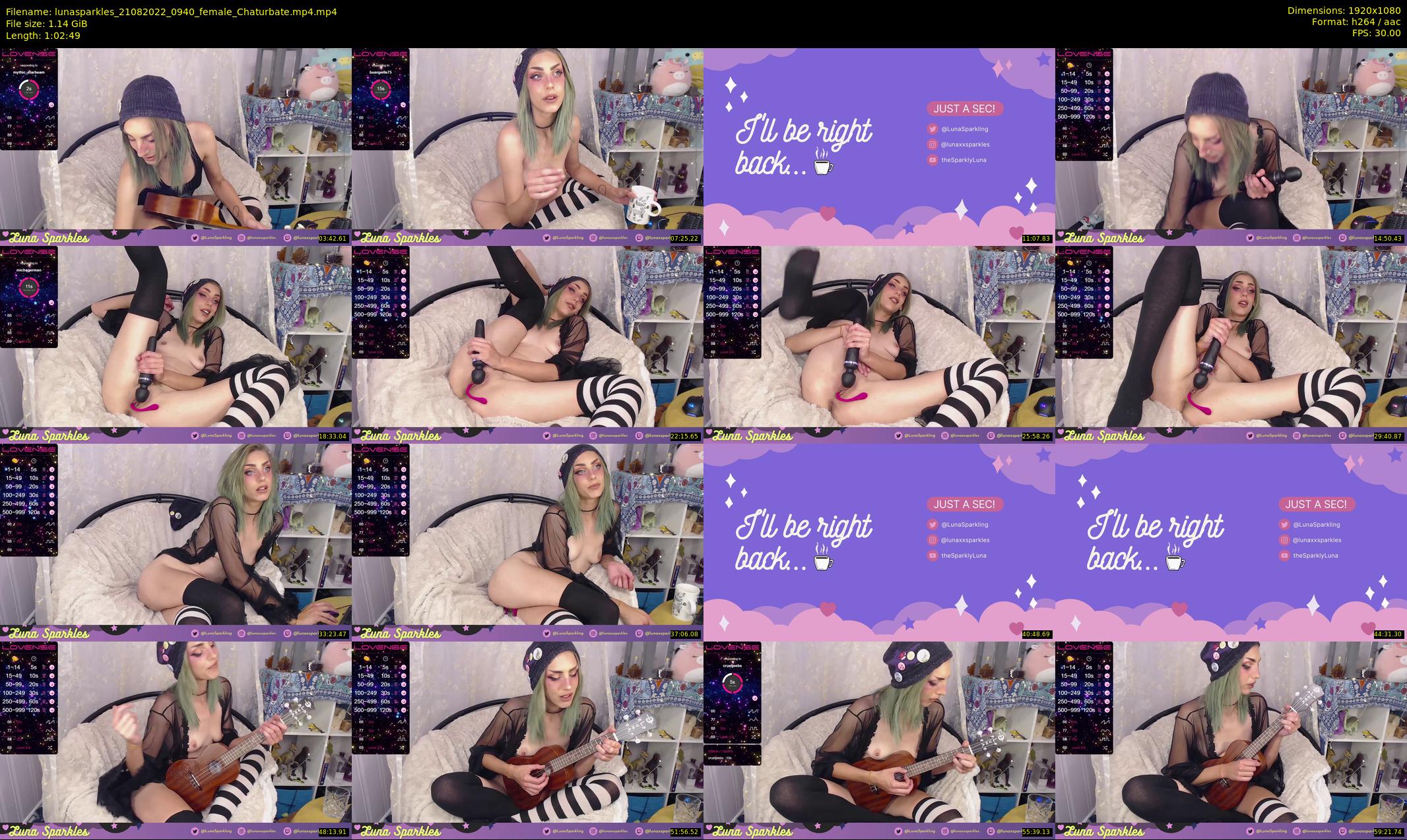 lunasparkles — 63 minute Chaturbate female cam show recording, 1080p, Aug 21, 2022